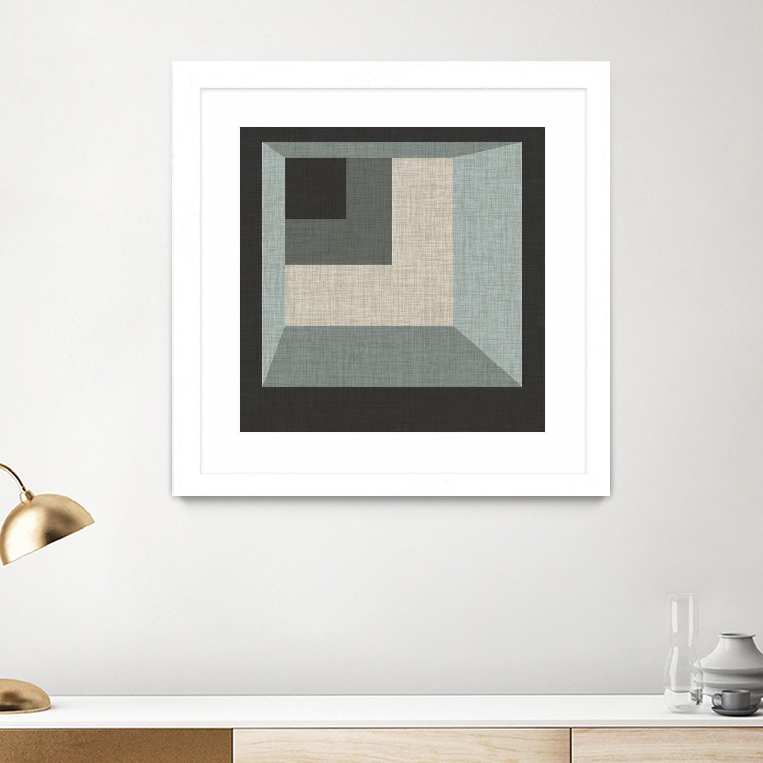 Geometric Perspective I by June Erica Vess on GIANT ART - green abstract