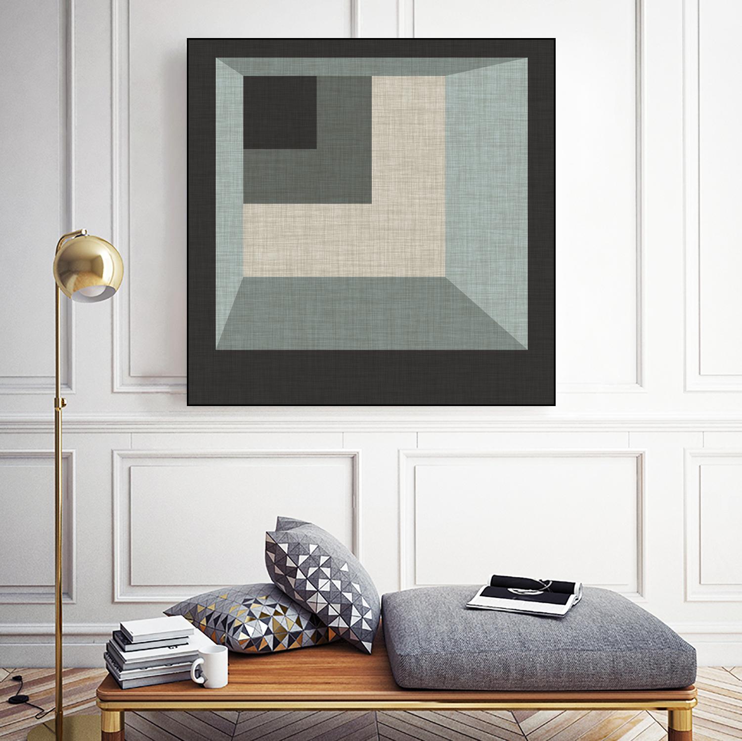 Geometric Perspective I by June Erica Vess on GIANT ART - green abstract