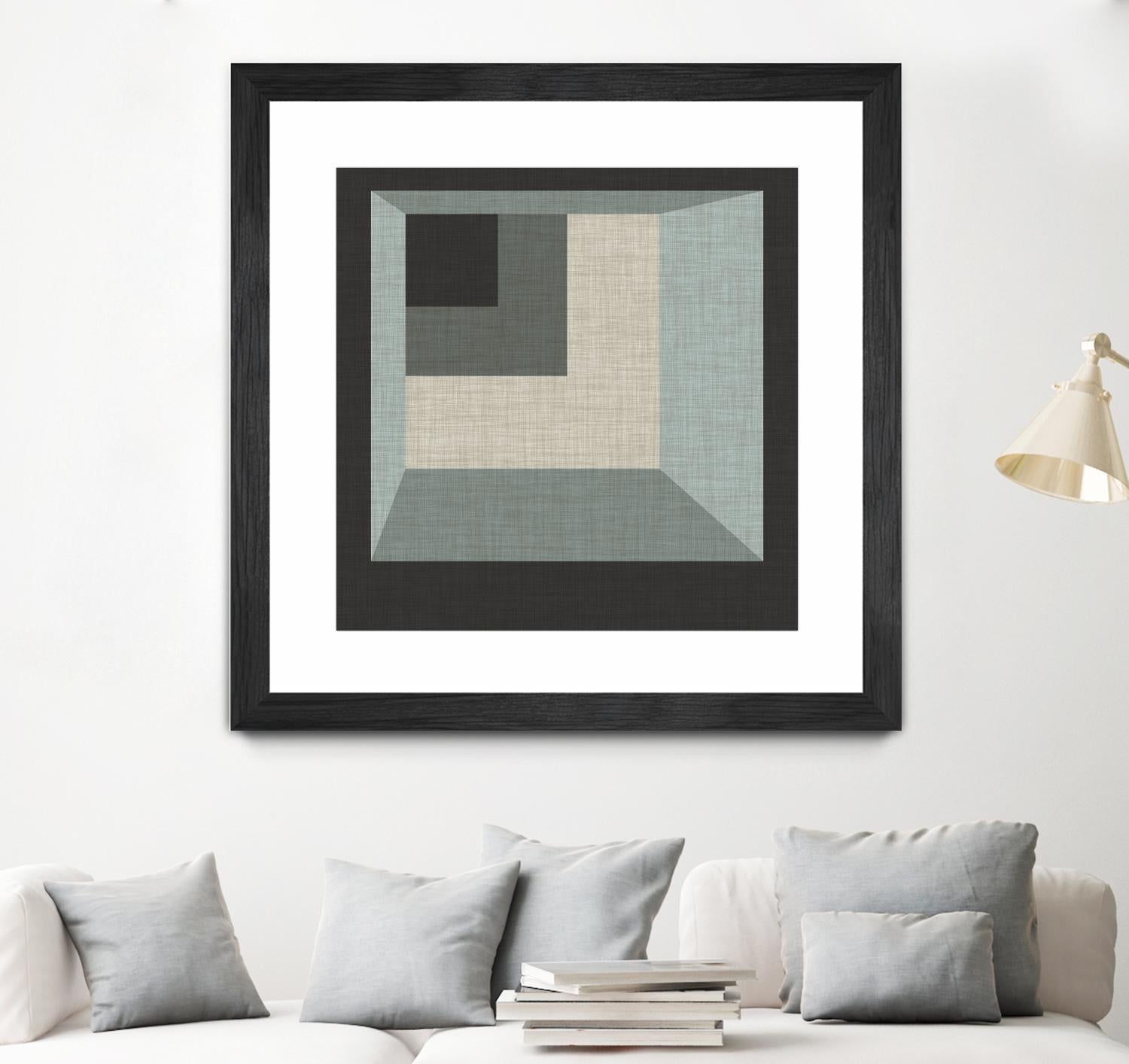 Geometric Perspective I by June Erica Vess on GIANT ART - green abstract