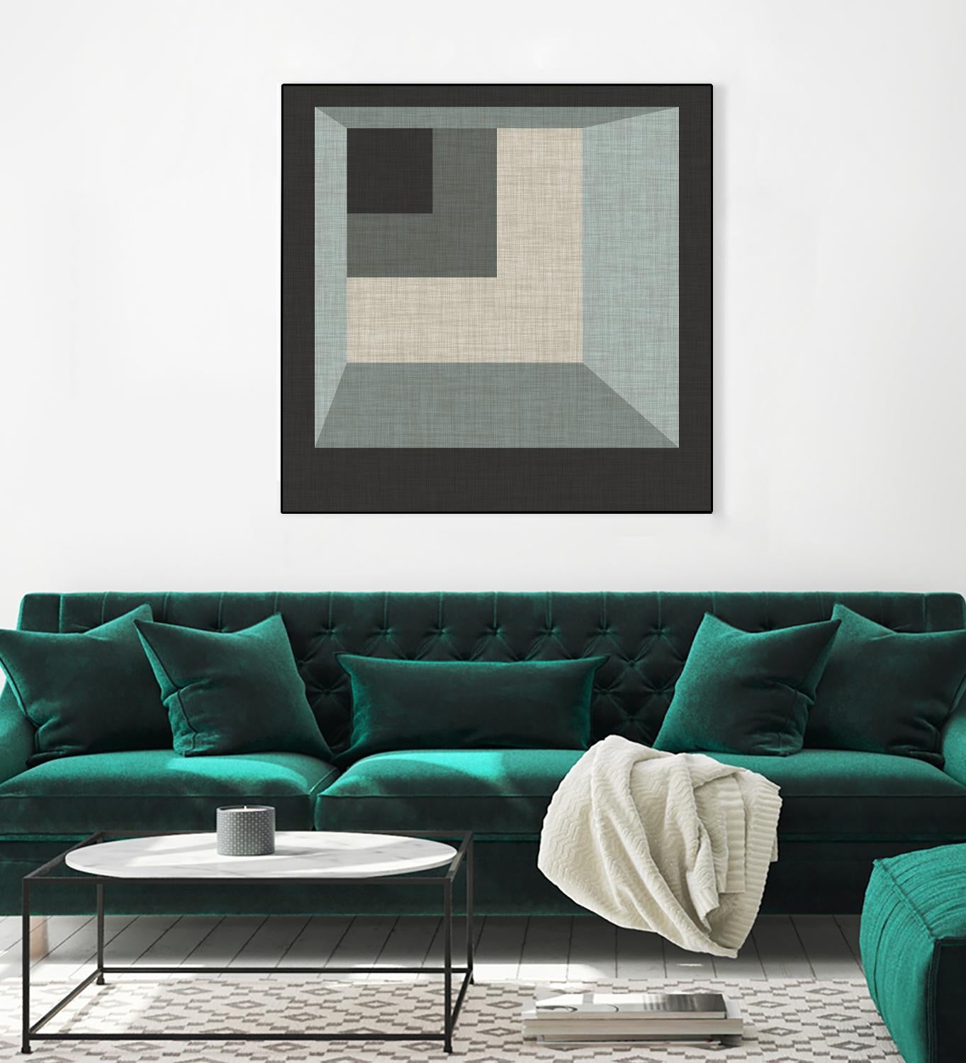 Geometric Perspective I by June Erica Vess on GIANT ART - green abstract