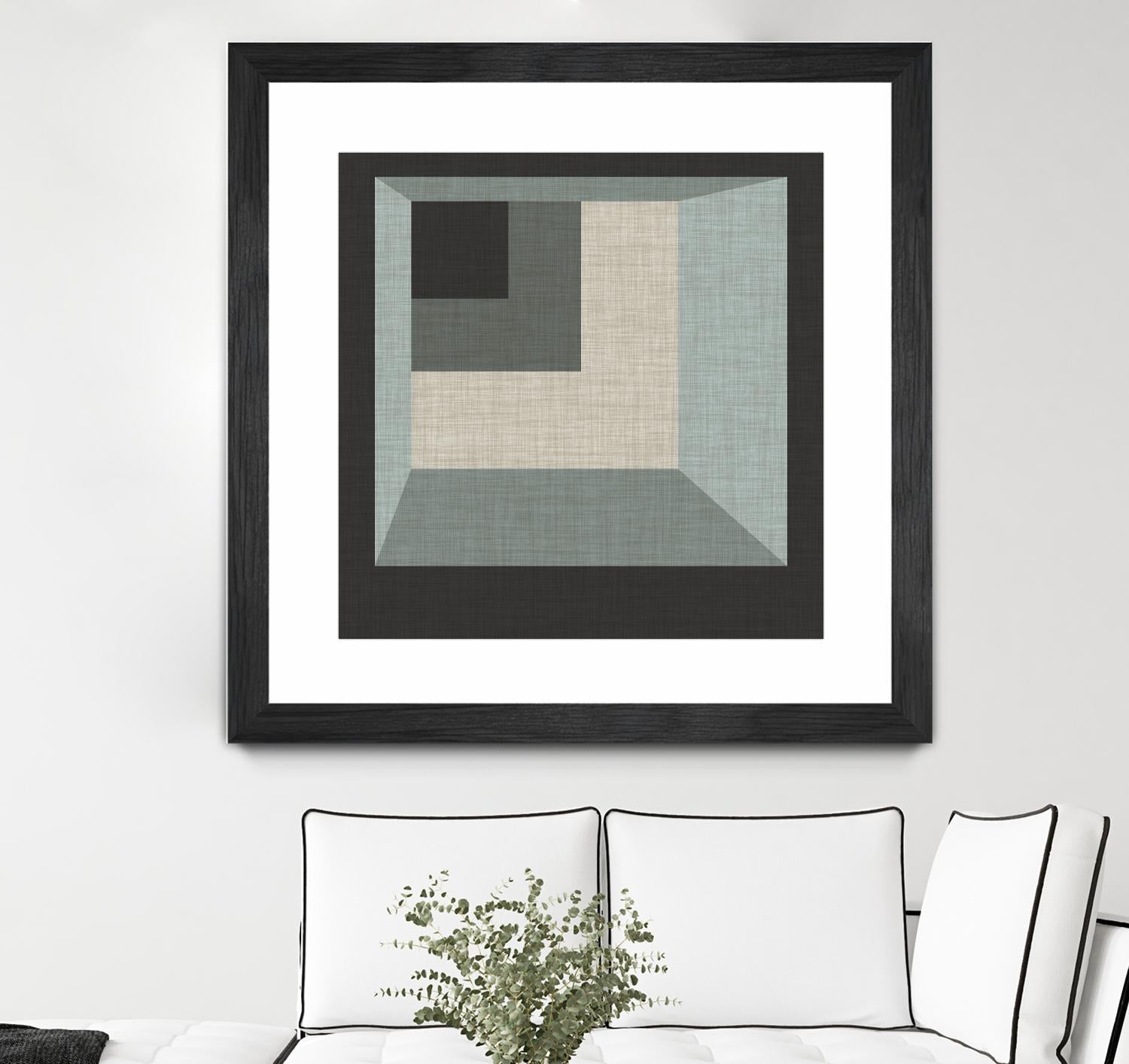 Geometric Perspective I by June Erica Vess on GIANT ART - green abstract