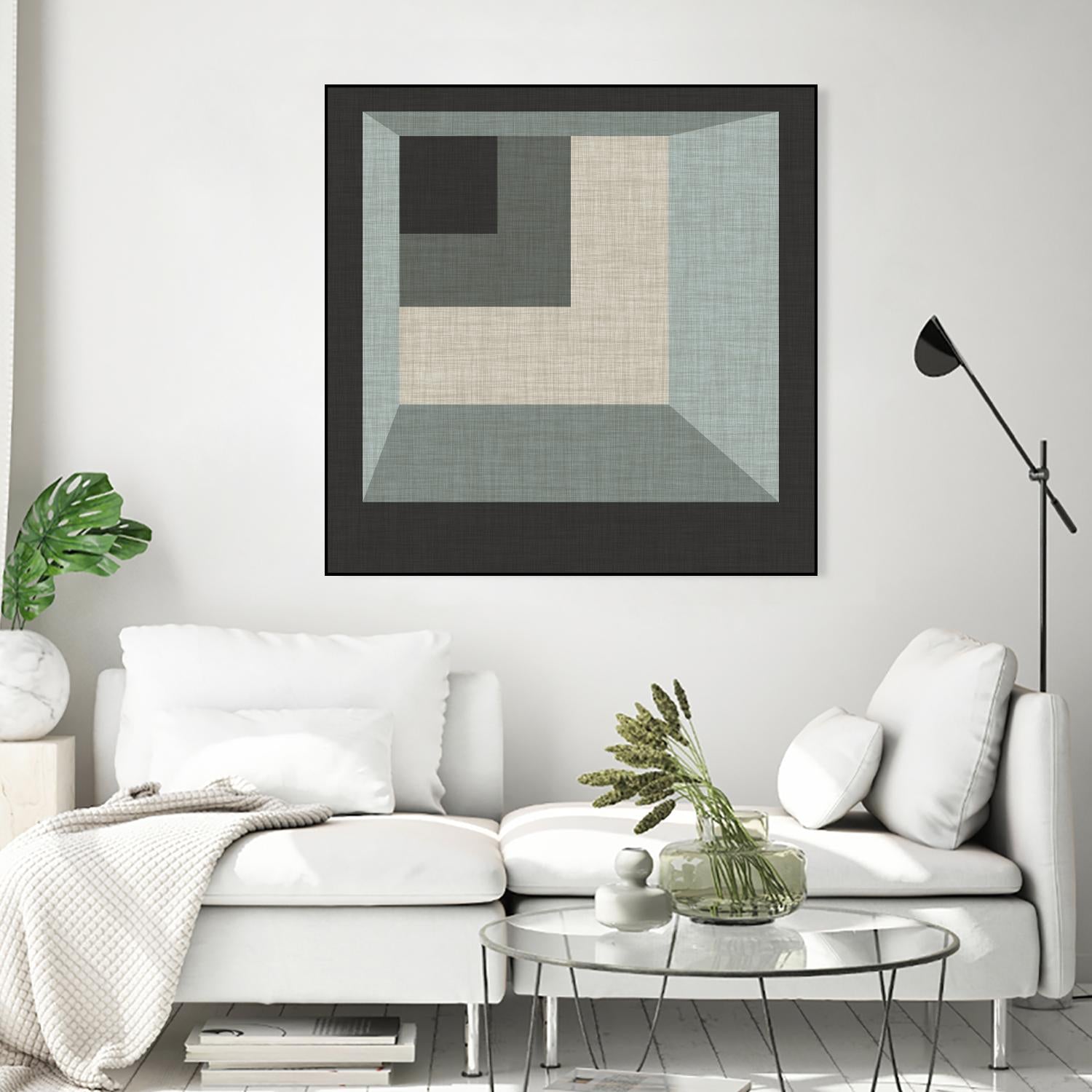 Geometric Perspective I by June Erica Vess on GIANT ART - green abstract