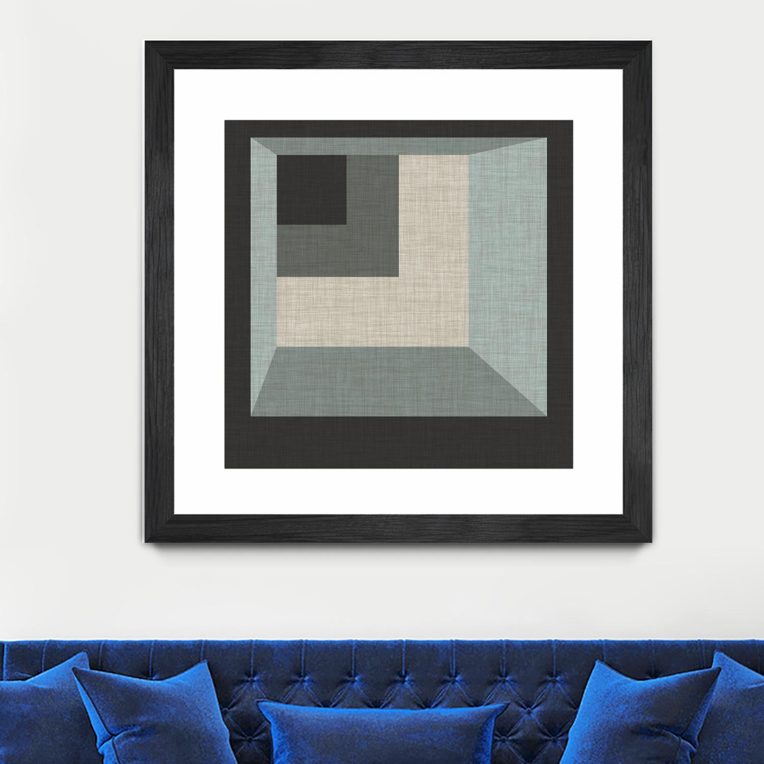 Geometric Perspective I by June Erica Vess on GIANT ART - green abstract