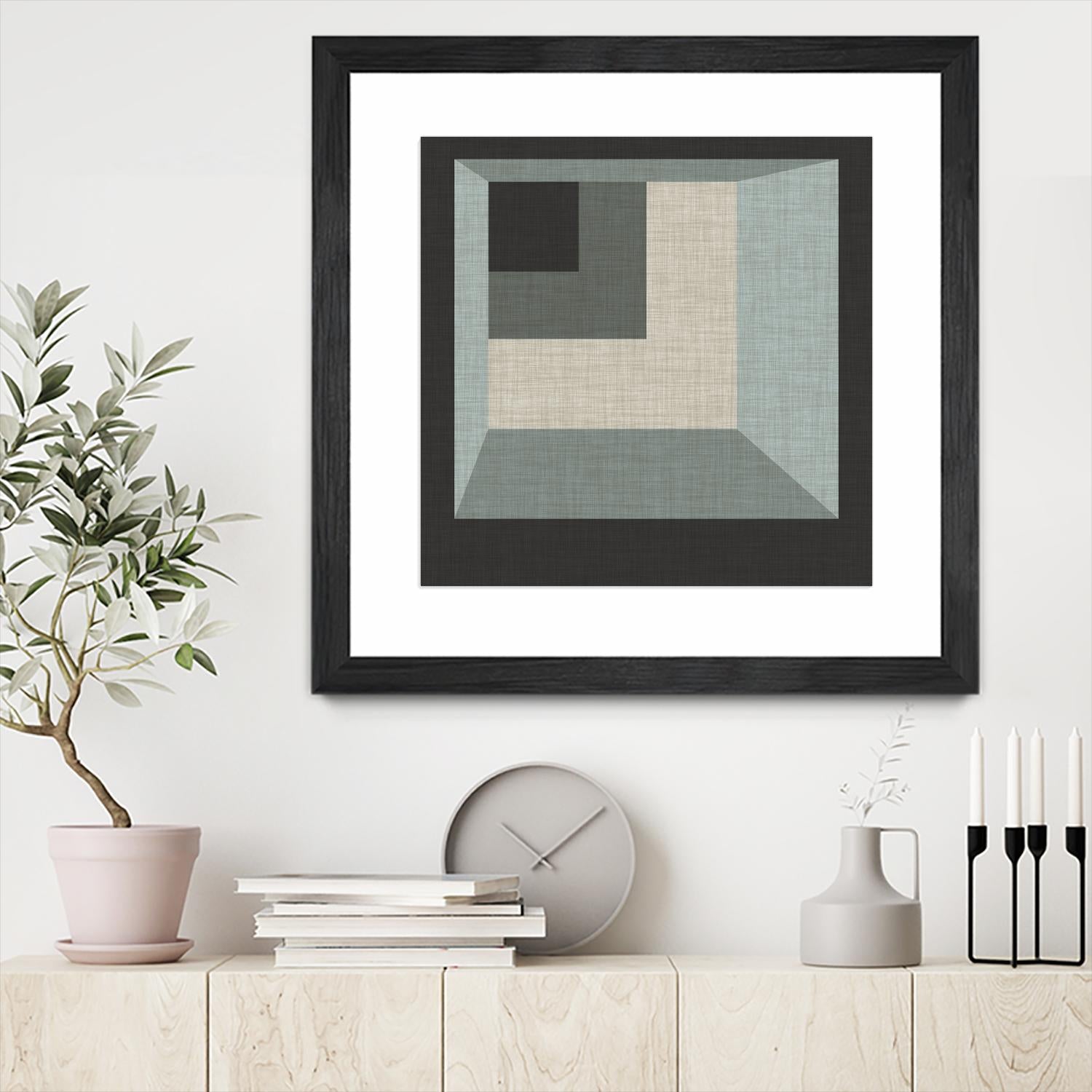 Geometric Perspective I by June Erica Vess on GIANT ART - green abstract