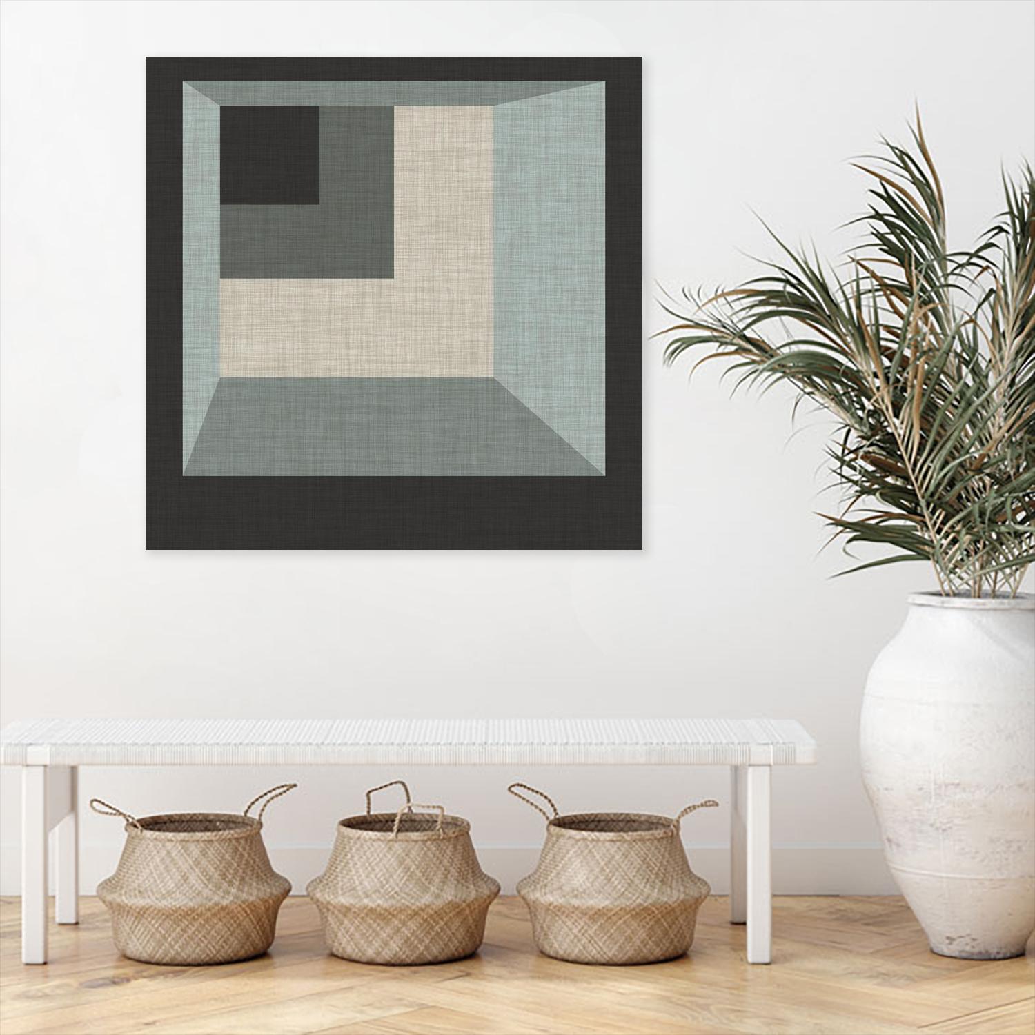 Geometric Perspective I by June Erica Vess on GIANT ART - green abstract