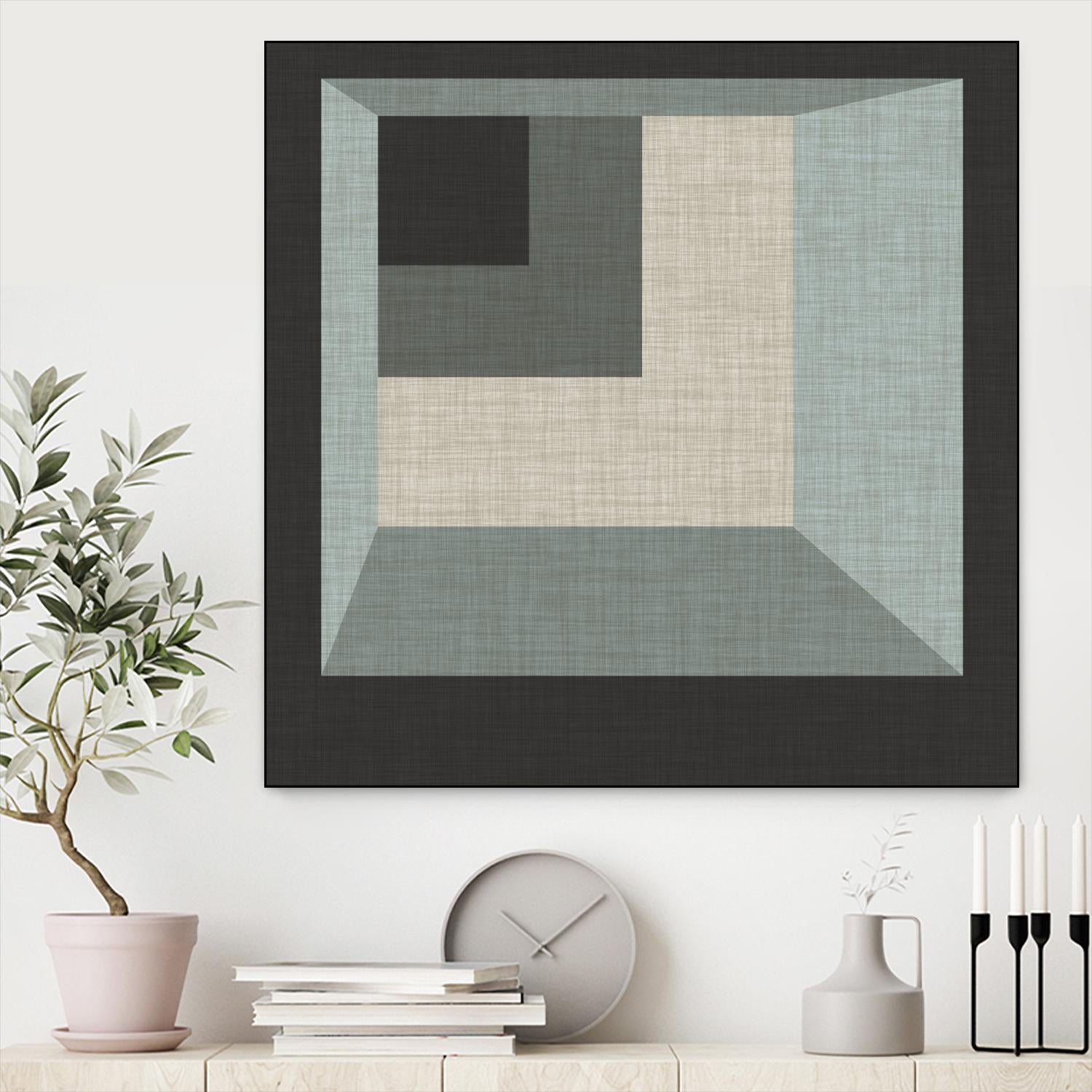Geometric Perspective I by June Erica Vess on GIANT ART - green abstract