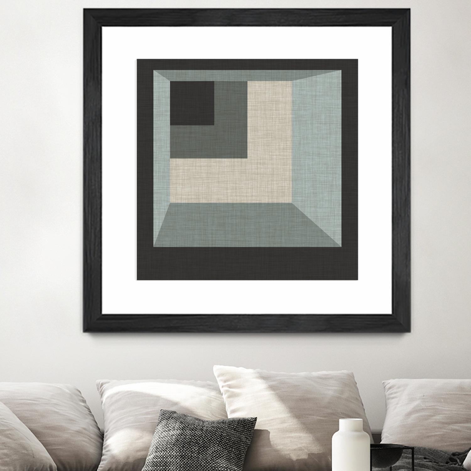 Geometric Perspective I by June Erica Vess on GIANT ART - green abstract