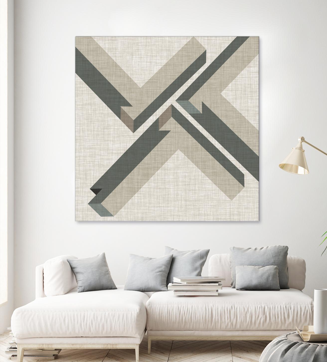 Geometric Perspective IV by June Erica Vess on GIANT ART - green abstract