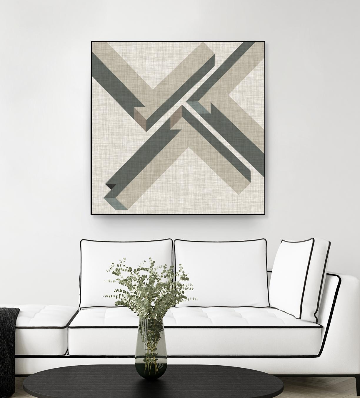 Geometric Perspective IV by June Erica Vess on GIANT ART - green abstract