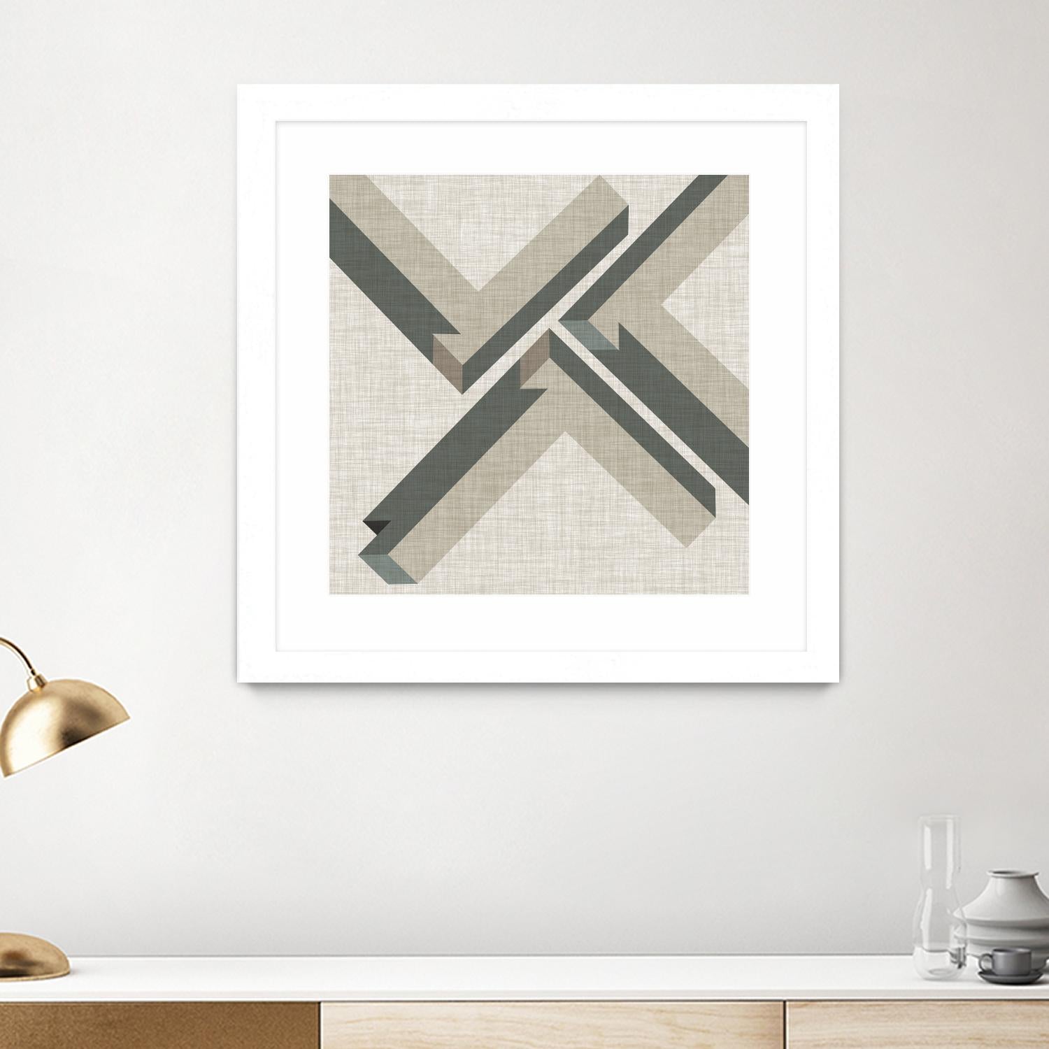 Geometric Perspective IV by June Erica Vess on GIANT ART - green abstract