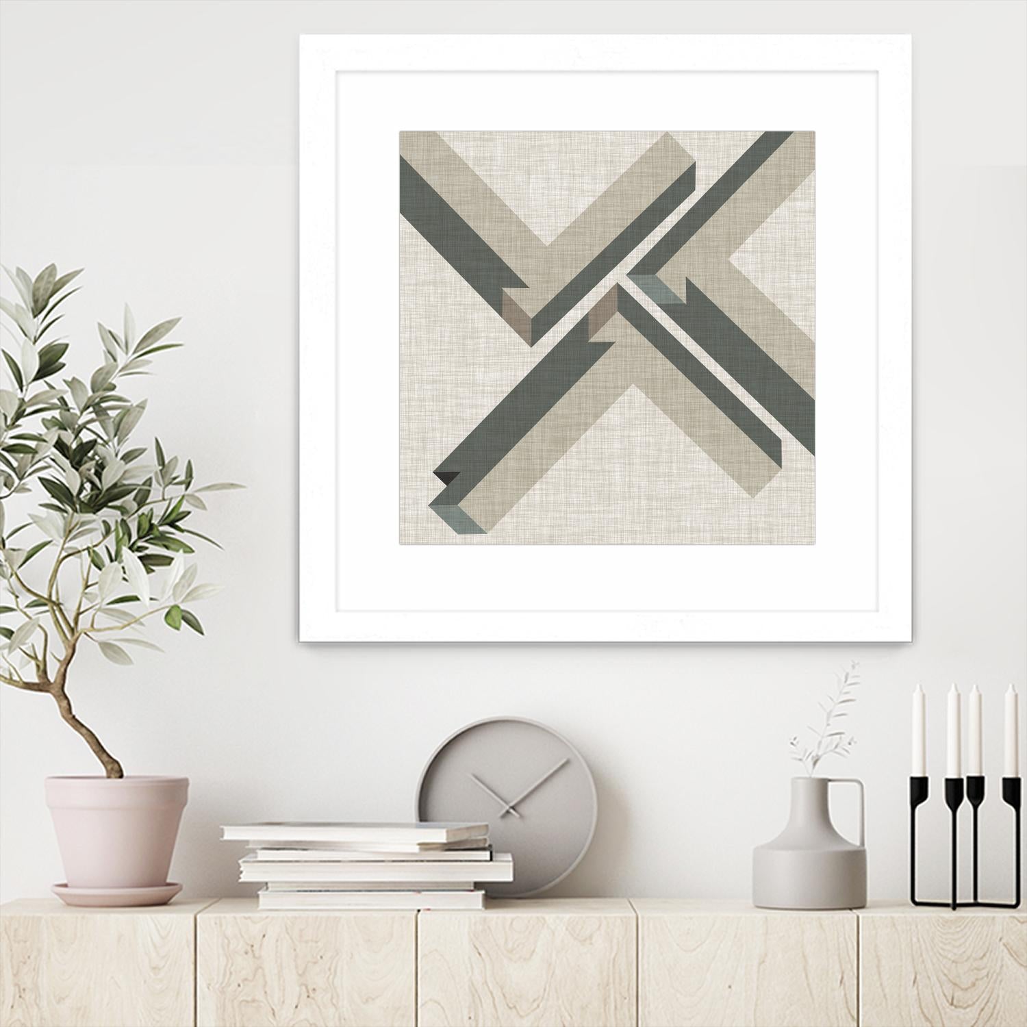 Geometric Perspective IV by June Erica Vess on GIANT ART - green abstract