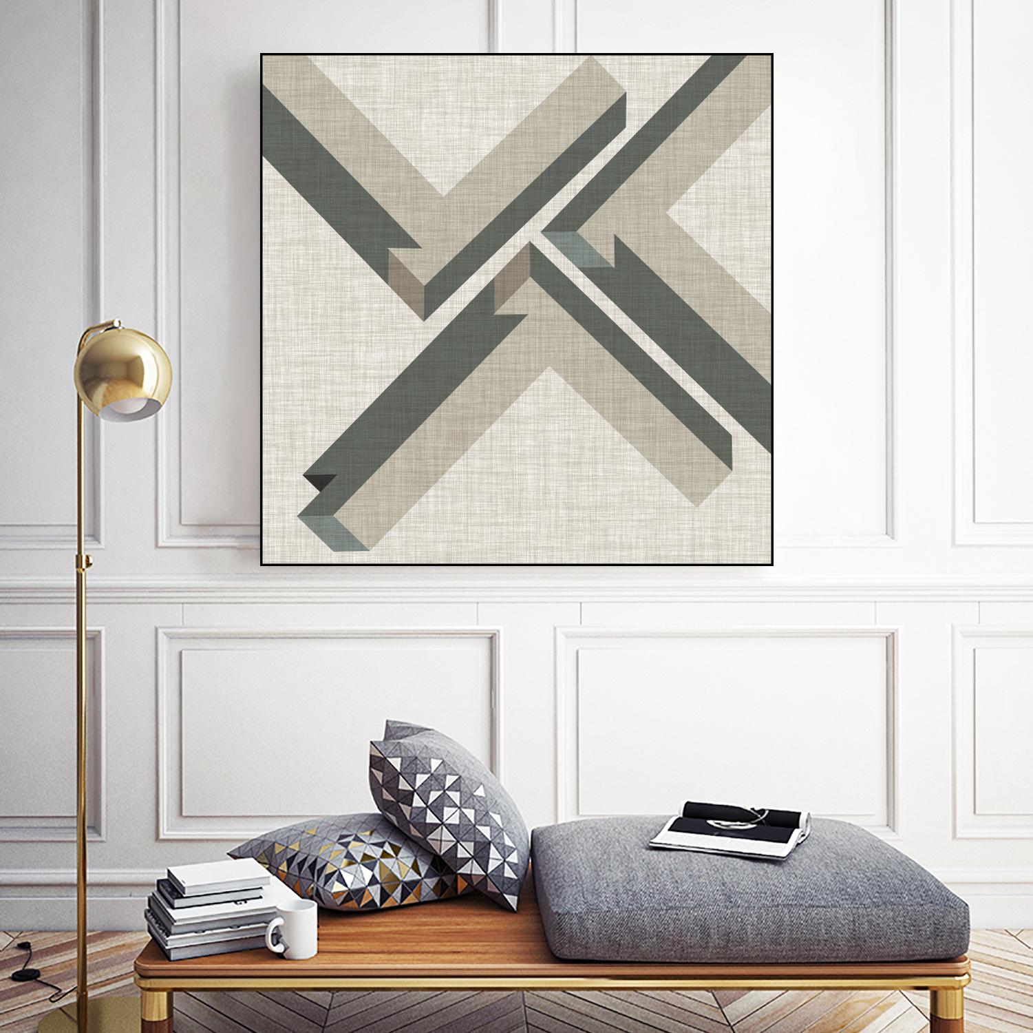 Geometric Perspective IV by June Erica Vess on GIANT ART - green abstract