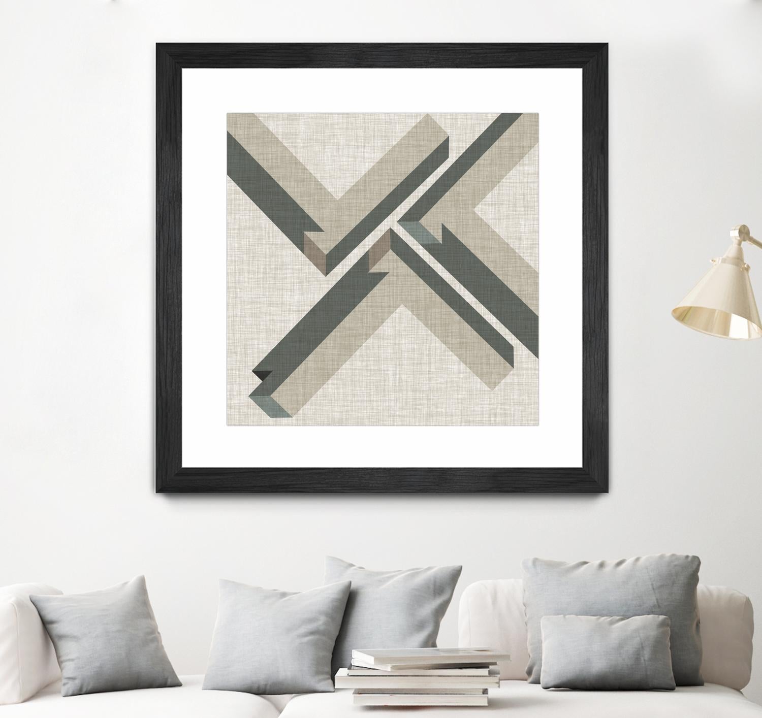 Geometric Perspective IV by June Erica Vess on GIANT ART - green abstract