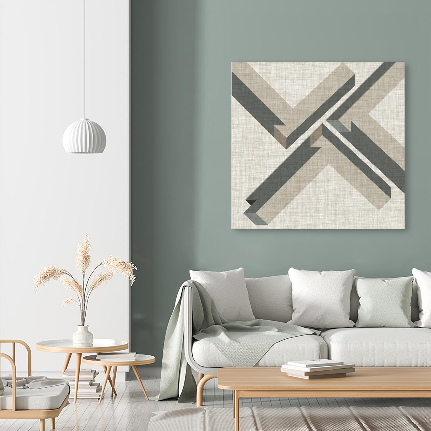 Geometric Perspective IV by June Erica Vess on GIANT ART - green abstract