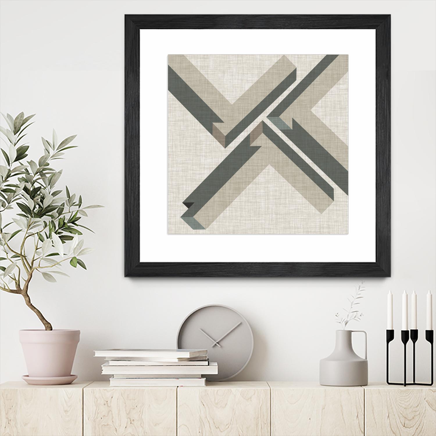 Geometric Perspective IV by June Erica Vess on GIANT ART - green abstract