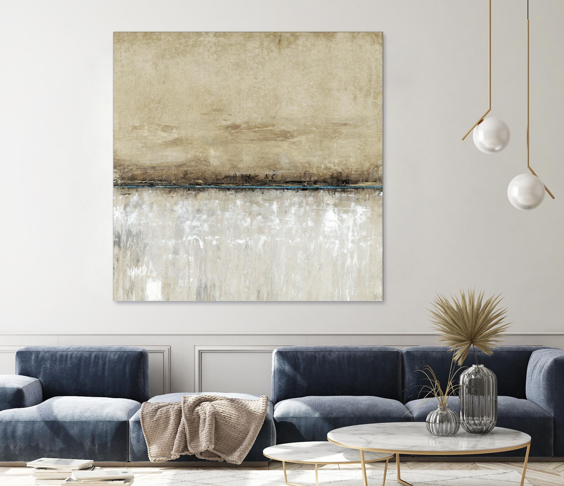 Blue Line I by Tim OToole on GIANT ART - brown abstract