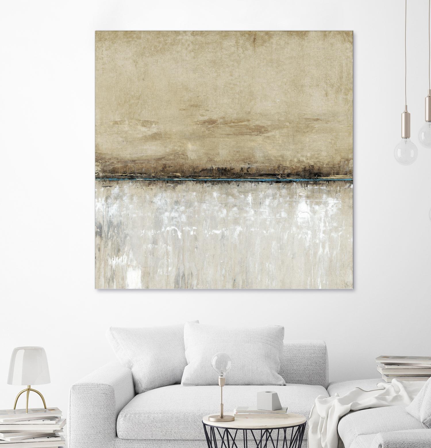 Blue Line I by Tim OToole on GIANT ART - brown abstract