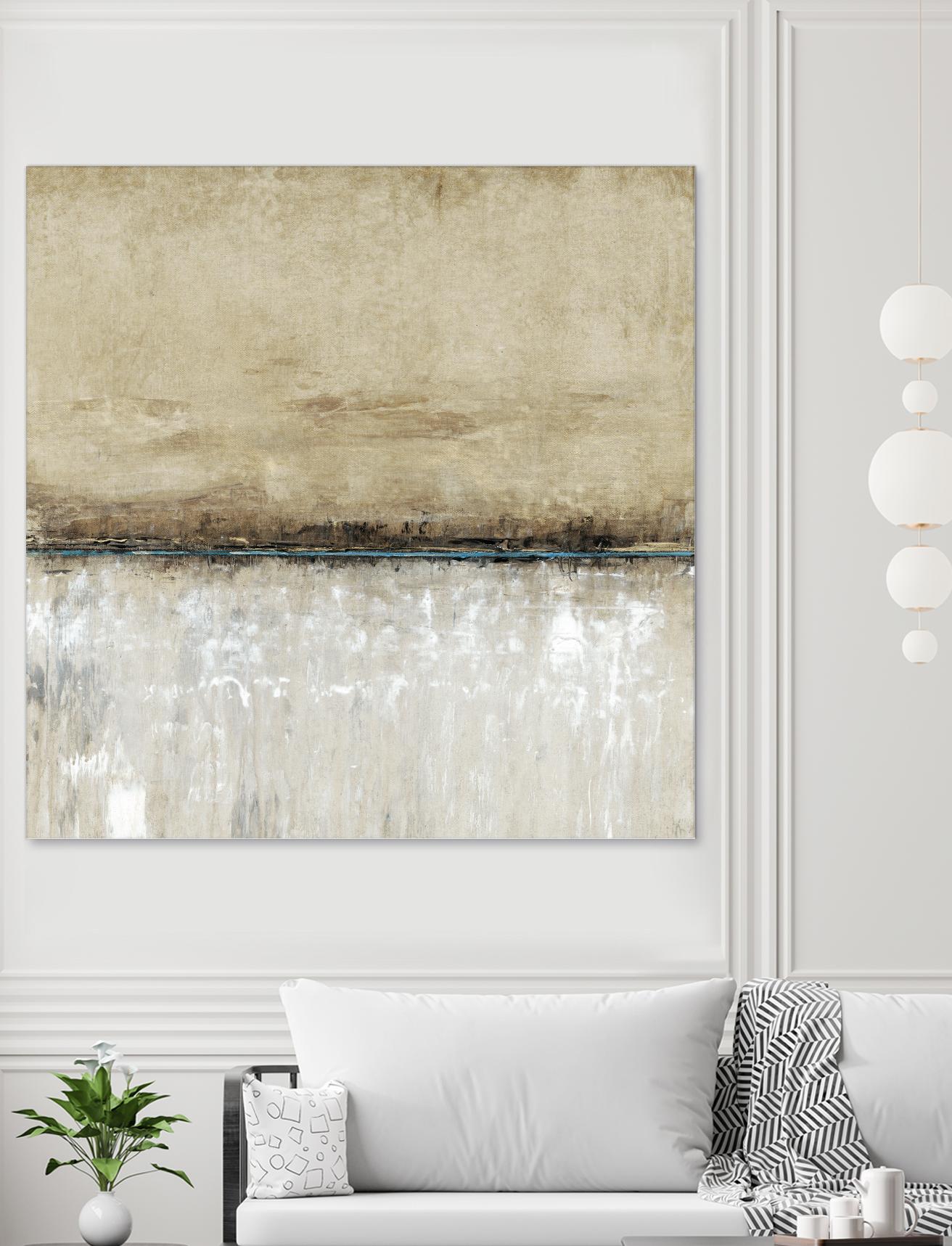 Blue Line I by Tim OToole on GIANT ART - brown abstract