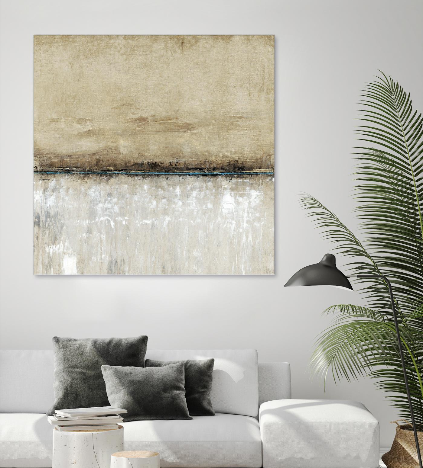 Blue Line I by Tim OToole on GIANT ART - brown abstract