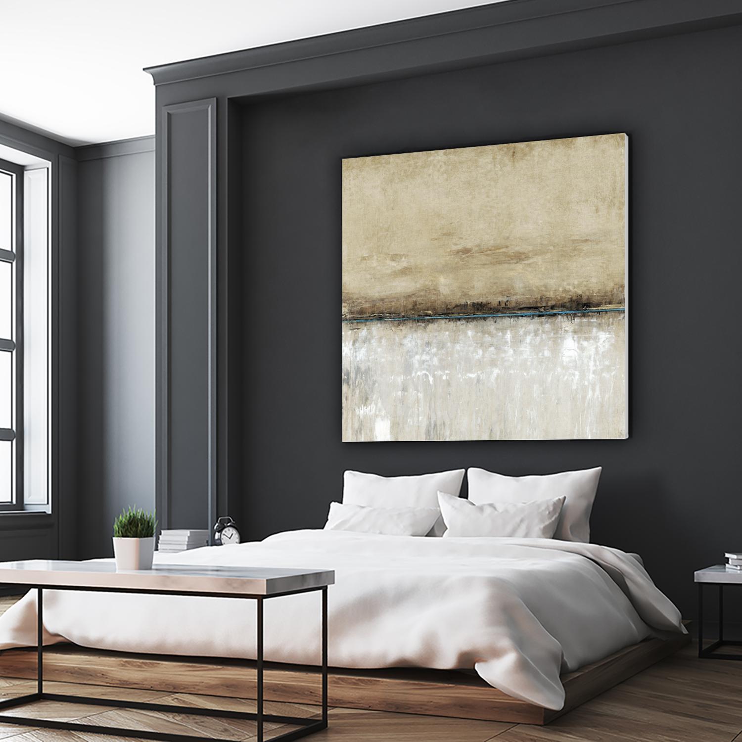 Blue Line I by Tim OToole on GIANT ART - brown abstract