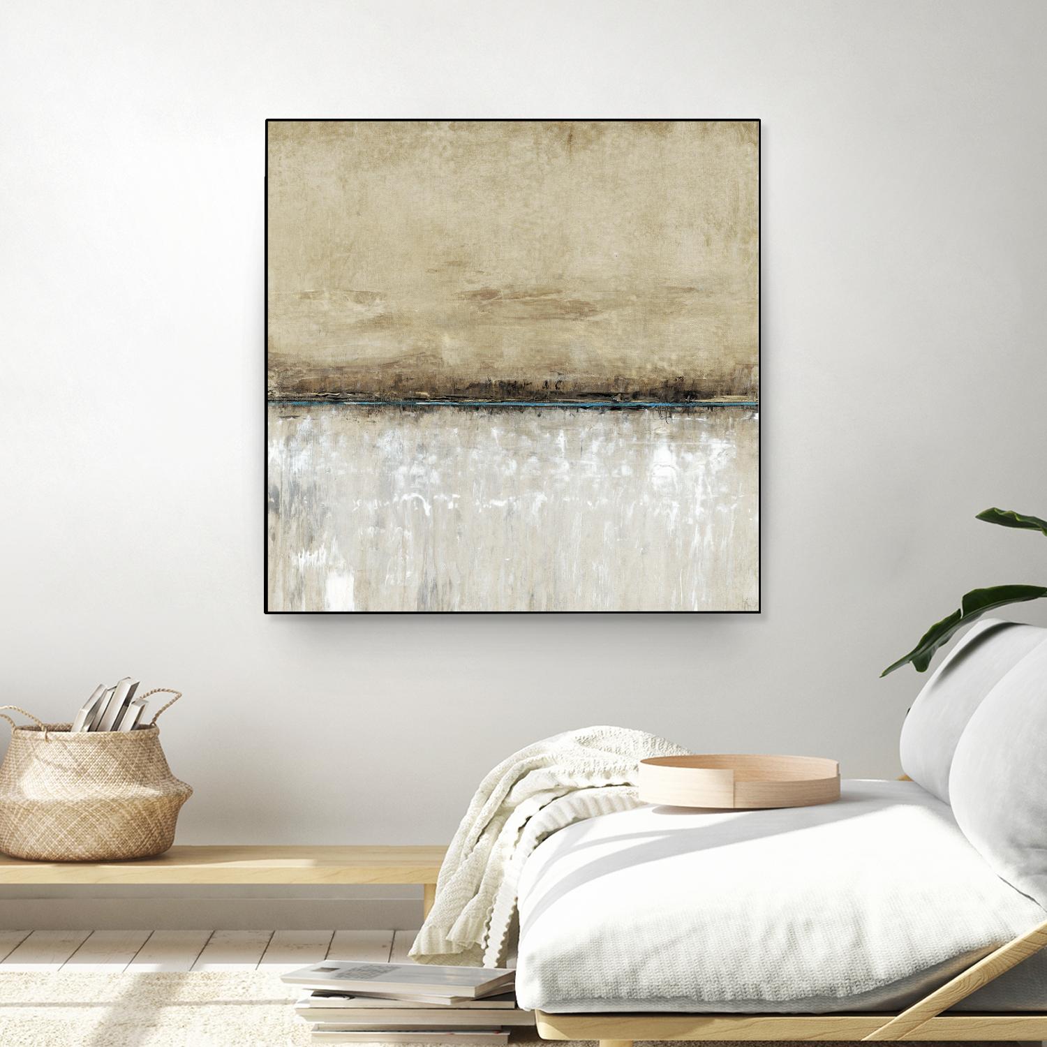 Blue Line I by Tim OToole on GIANT ART - brown abstract