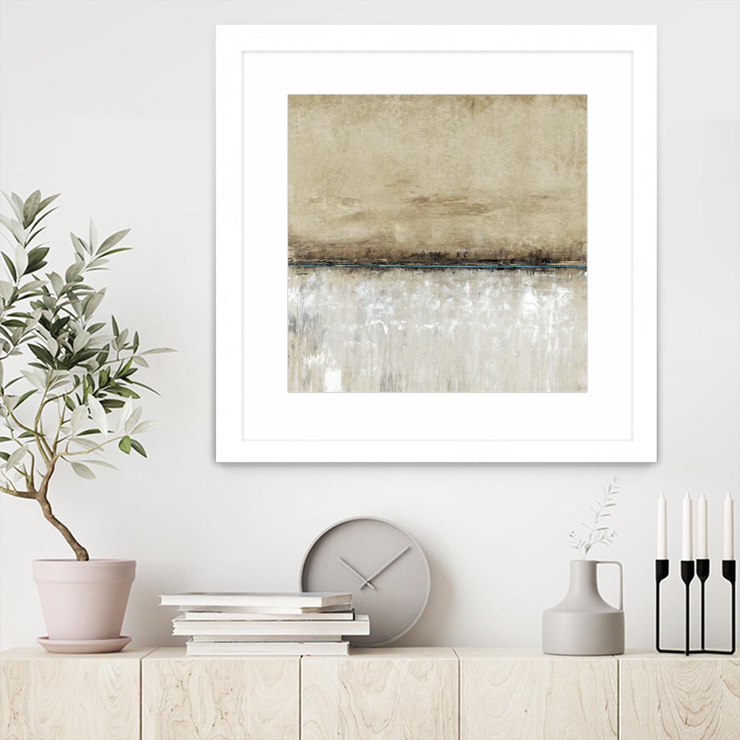 Blue Line I by Tim OToole on GIANT ART - brown abstract