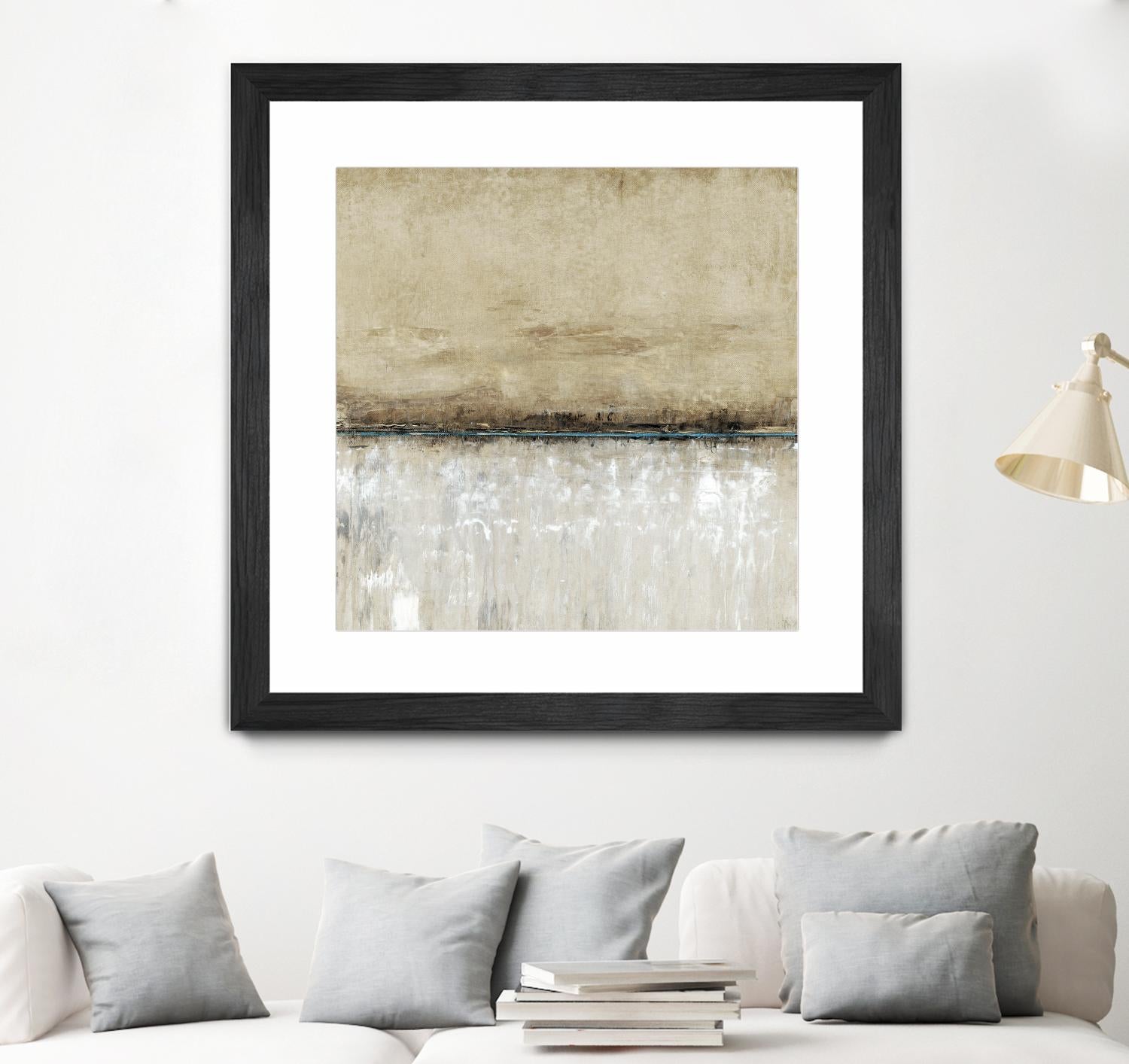 Blue Line I by Tim OToole on GIANT ART - brown abstract