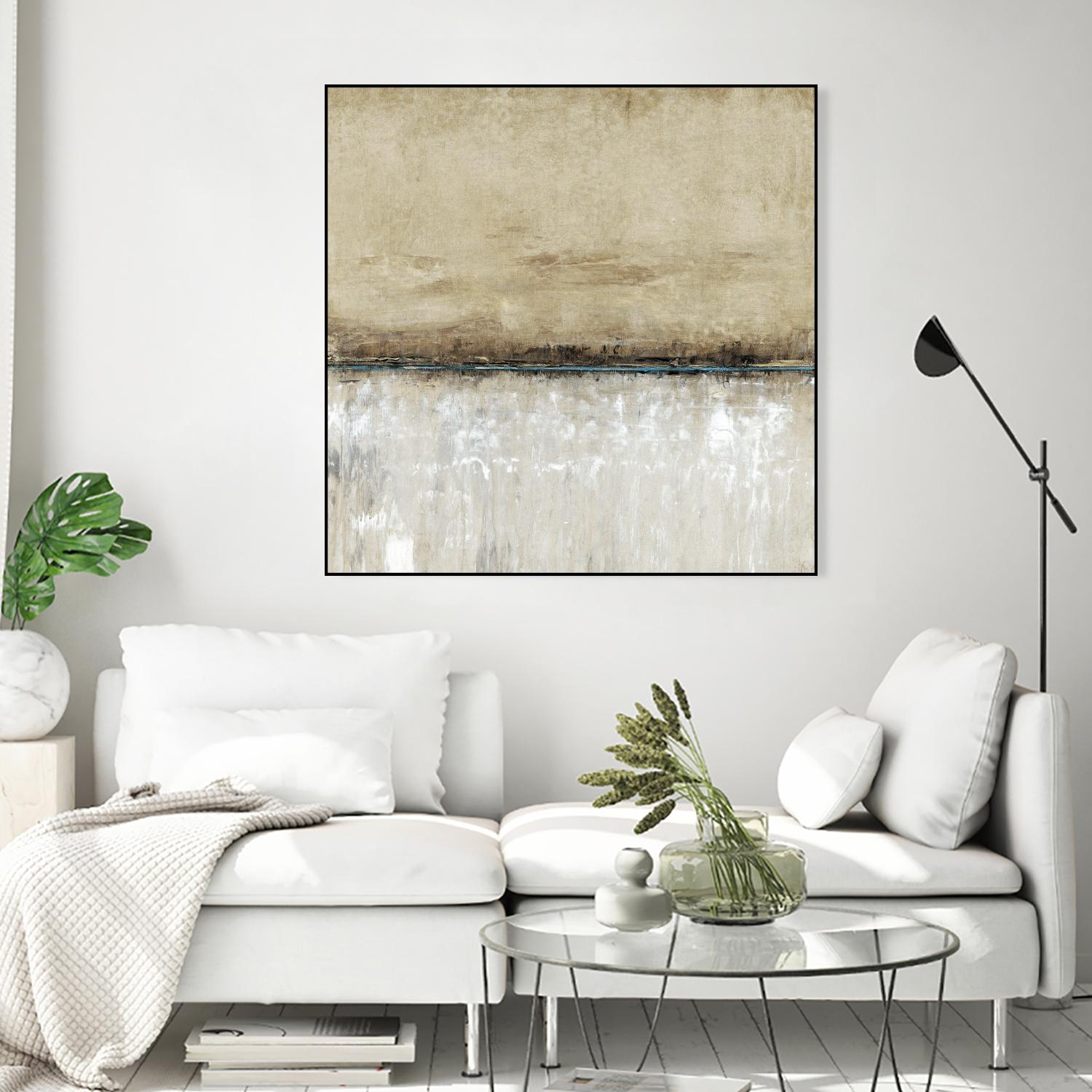 Blue Line I by Tim OToole on GIANT ART - brown abstract