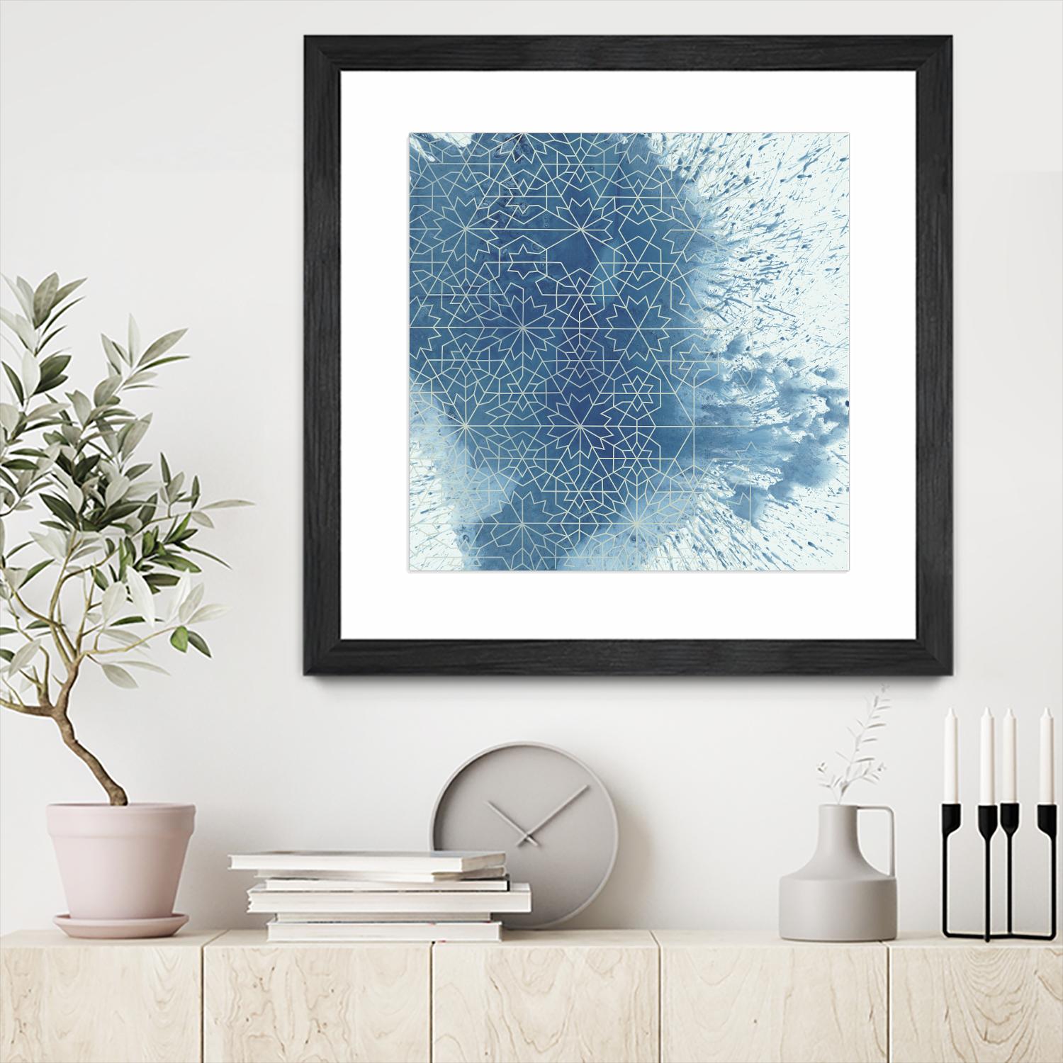 Crystalline II by Chariklia Zarris on GIANT ART - blue abstract