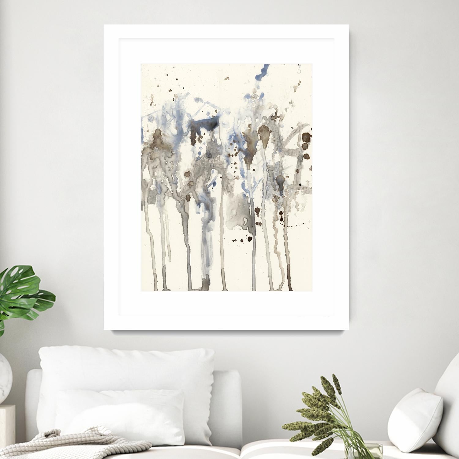 Neutral Splash I by Jennifer Goldberger on GIANT ART - abstract