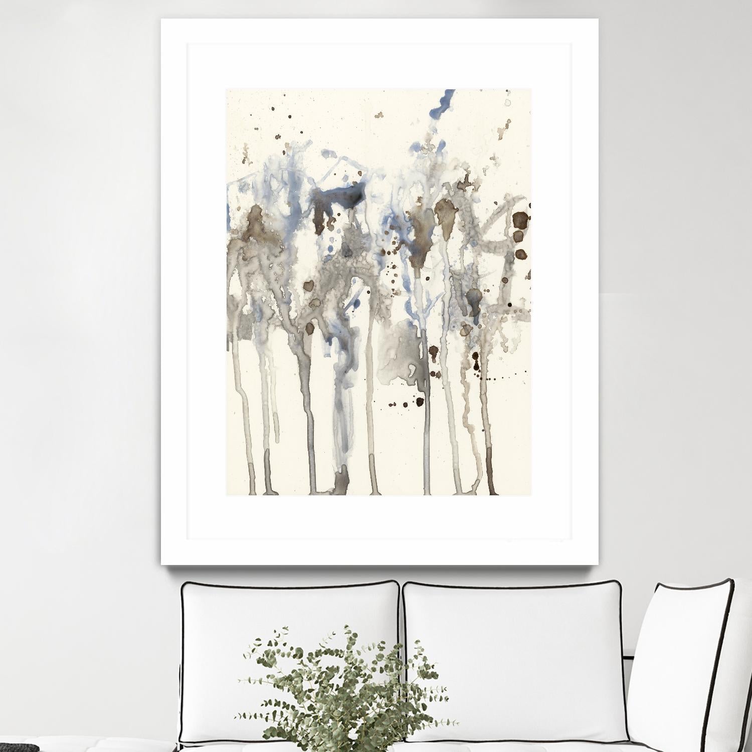Neutral Splash I by Jennifer Goldberger on GIANT ART - abstract