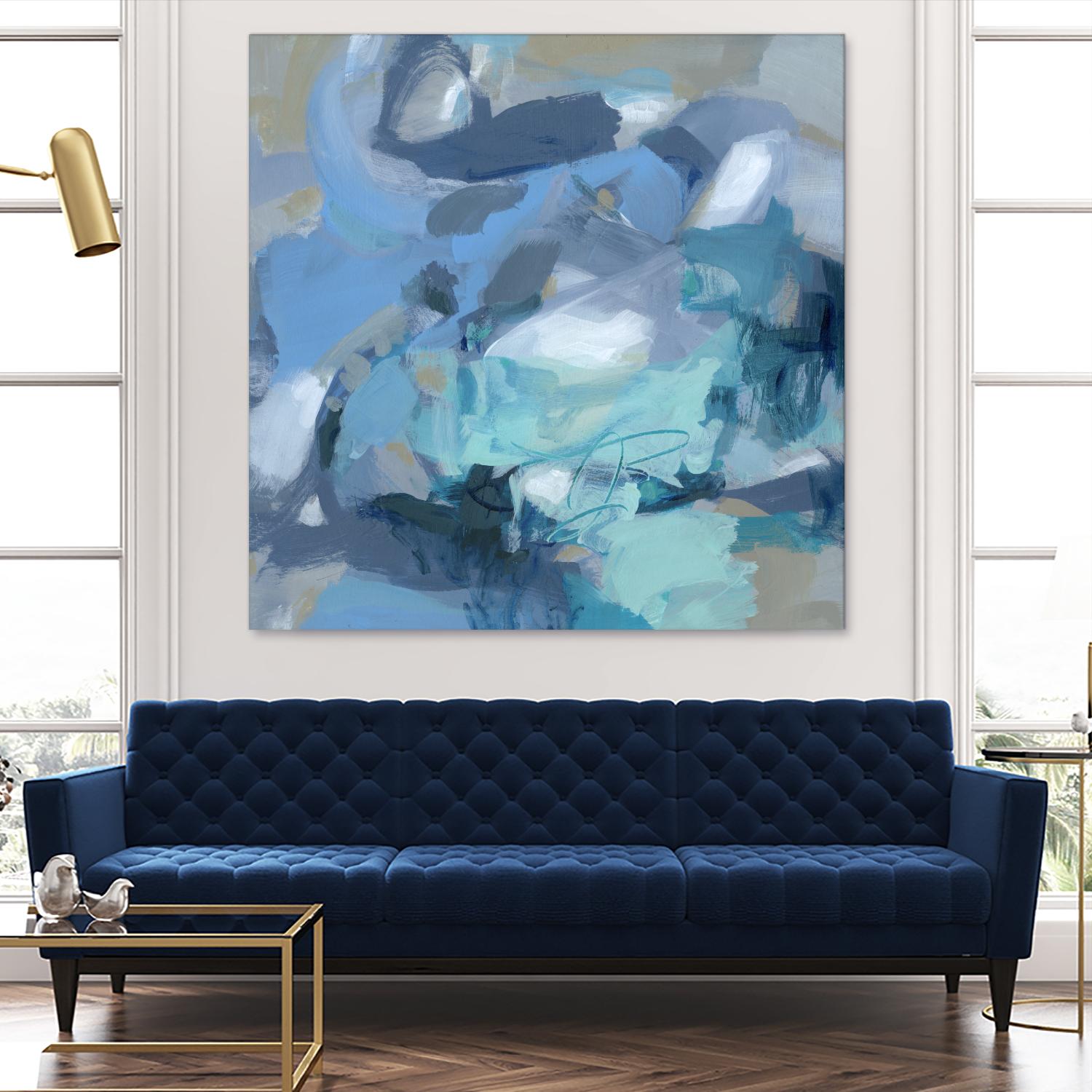 Abstract Blues I by Christina Long on GIANT ART - blue abstract