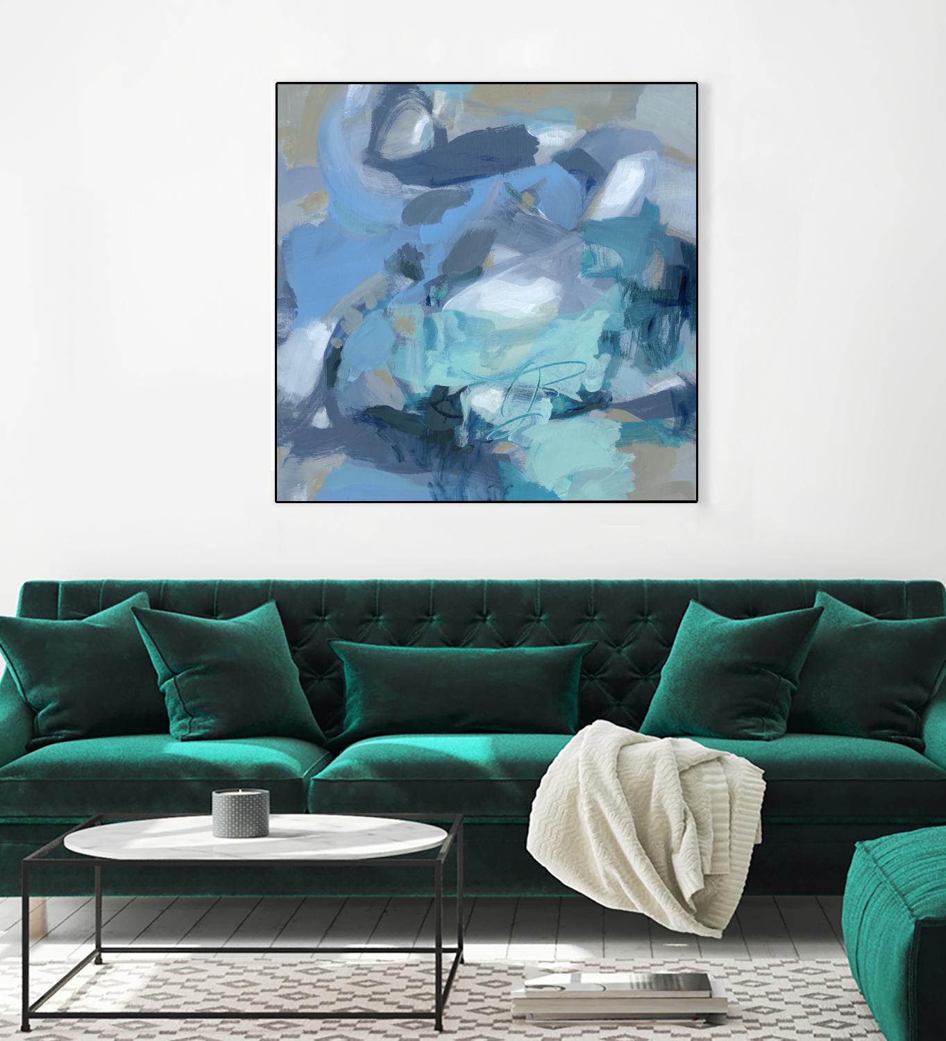 Abstract Blues I by Christina Long on GIANT ART - blue abstract