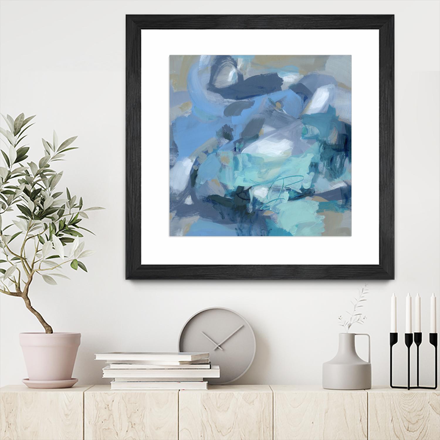 Abstract Blues I by Christina Long on GIANT ART - blue abstract