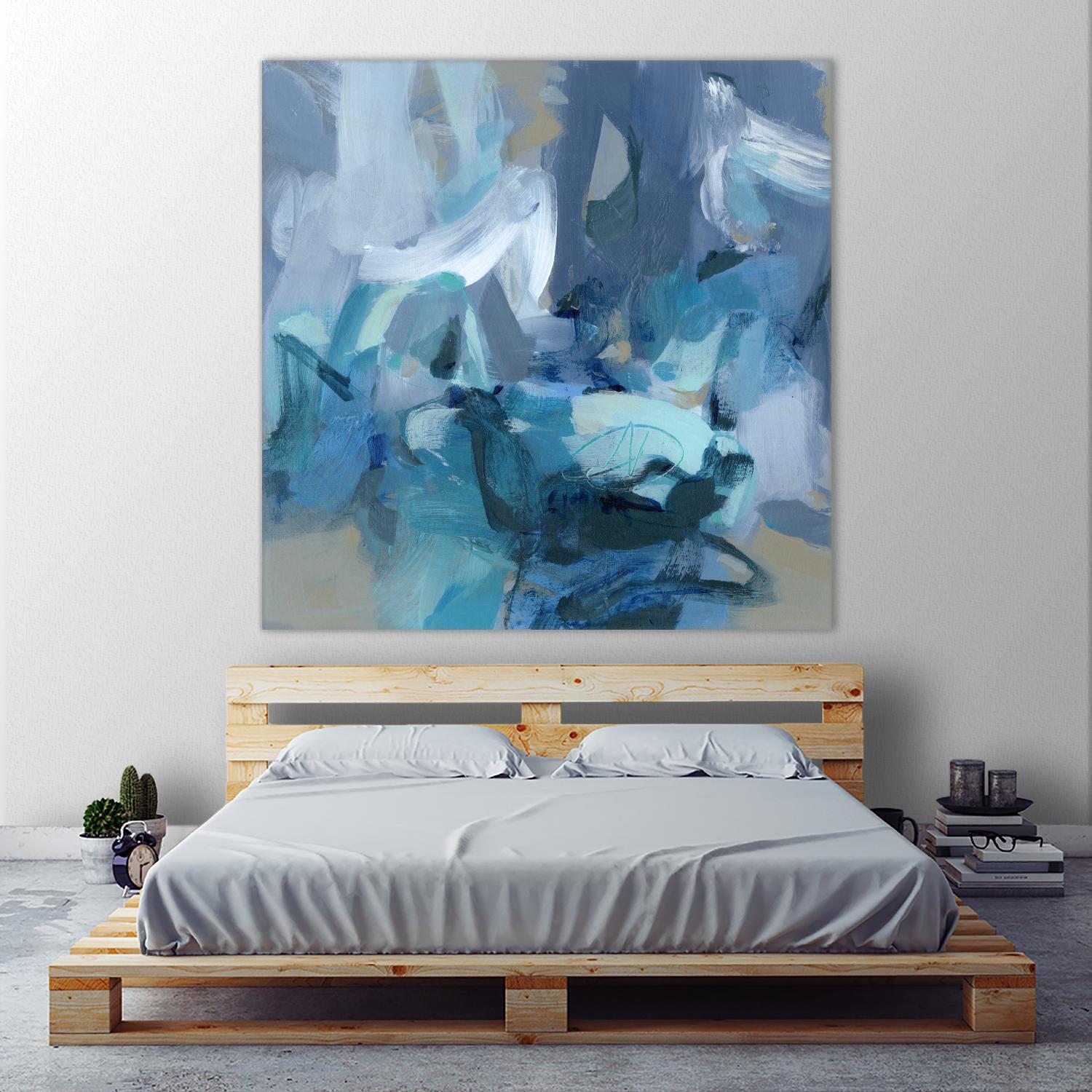 Abstract Blues II by Christina Long on GIANT ART - blue abstract