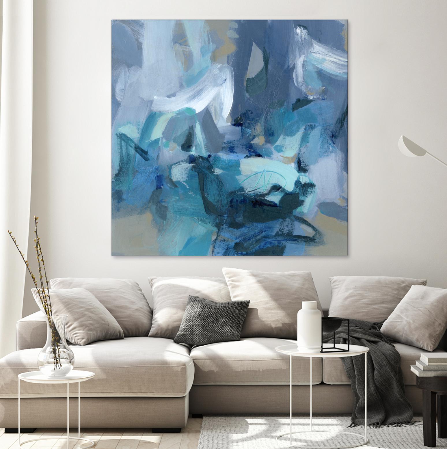 Abstract Blues II by Christina Long on GIANT ART - blue abstract