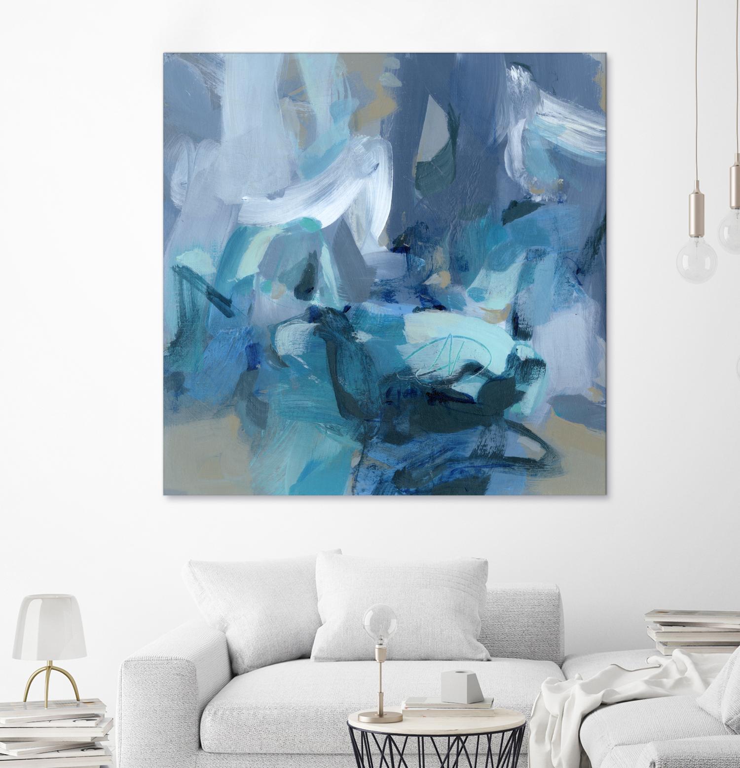 Abstract Blues II by Christina Long on GIANT ART - blue abstract