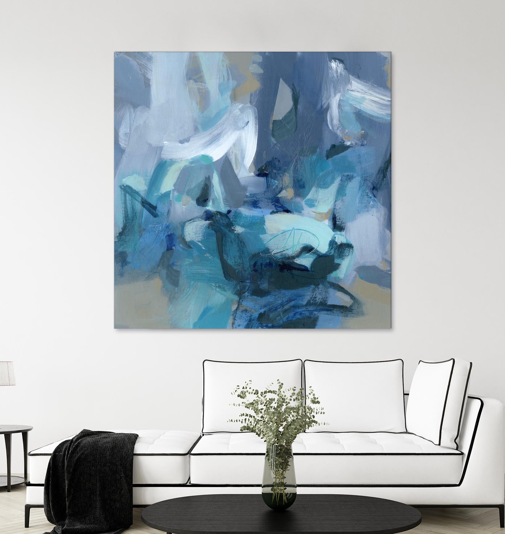 Abstract Blues II by Christina Long on GIANT ART - blue abstract