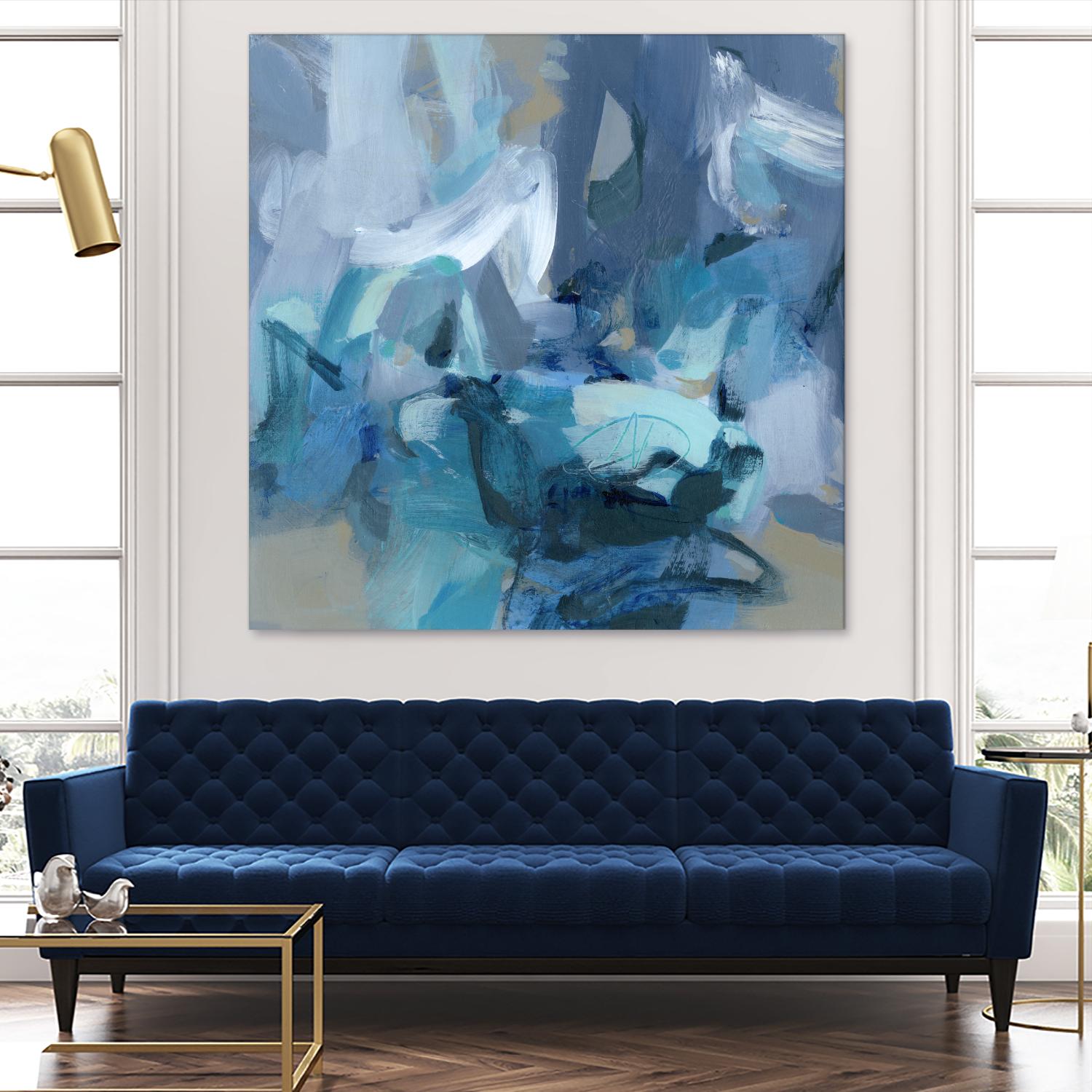 Abstract Blues II by Christina Long on GIANT ART - blue abstract