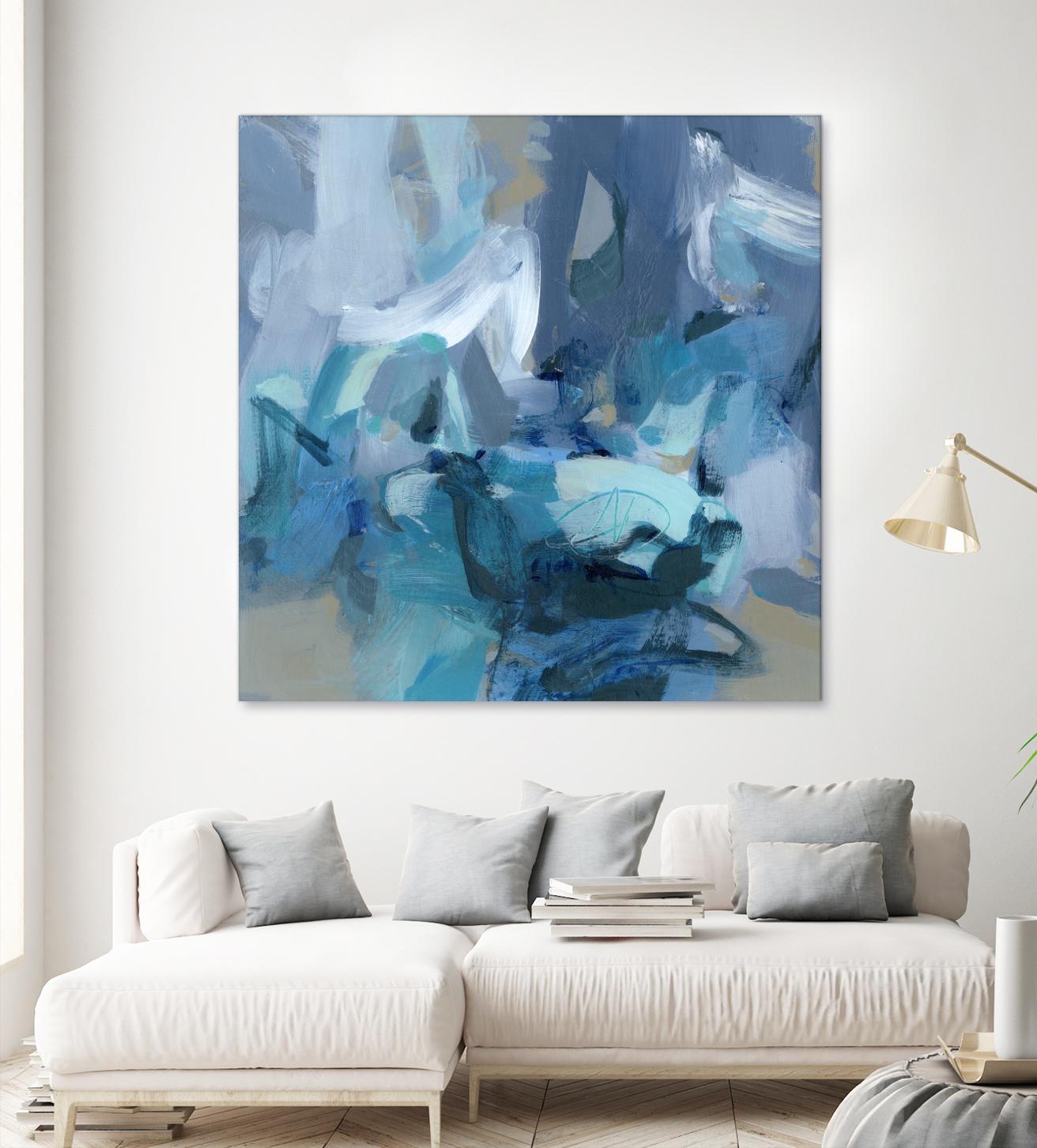 Abstract Blues II by Christina Long on GIANT ART - blue abstract