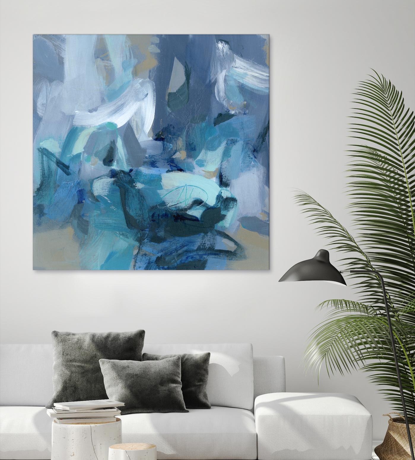 Abstract Blues II by Christina Long on GIANT ART - blue abstract