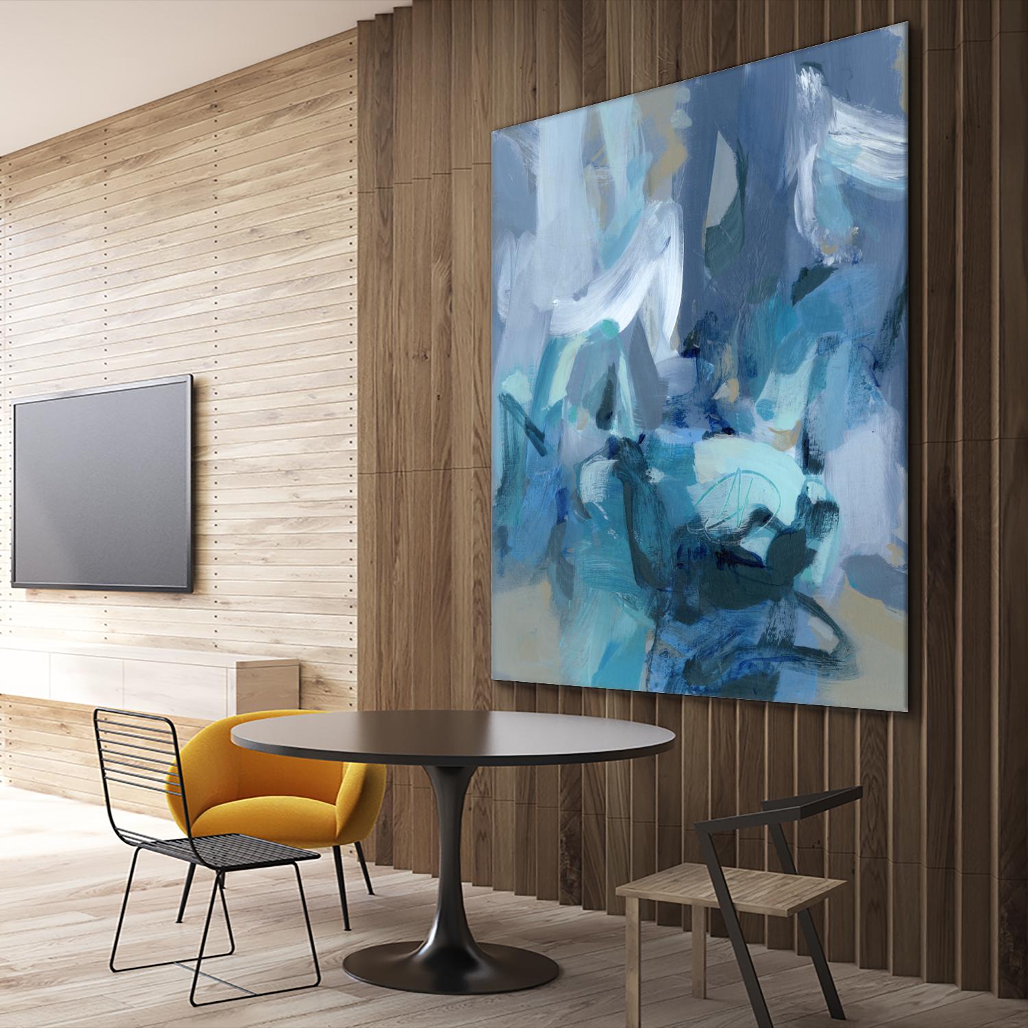 Abstract Blues II by Christina Long on GIANT ART - blue abstract