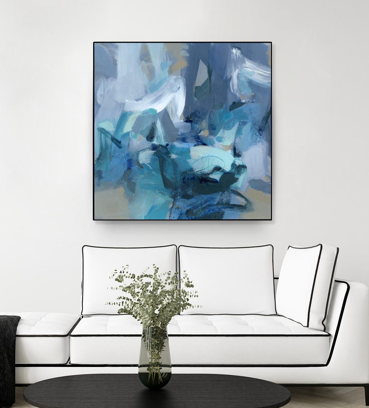 Abstract Blues II by Christina Long on GIANT ART - blue abstract