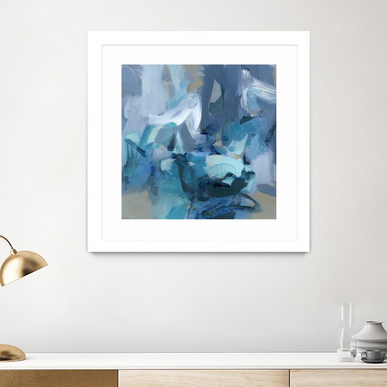 Abstract Blues II by Christina Long on GIANT ART - blue abstract