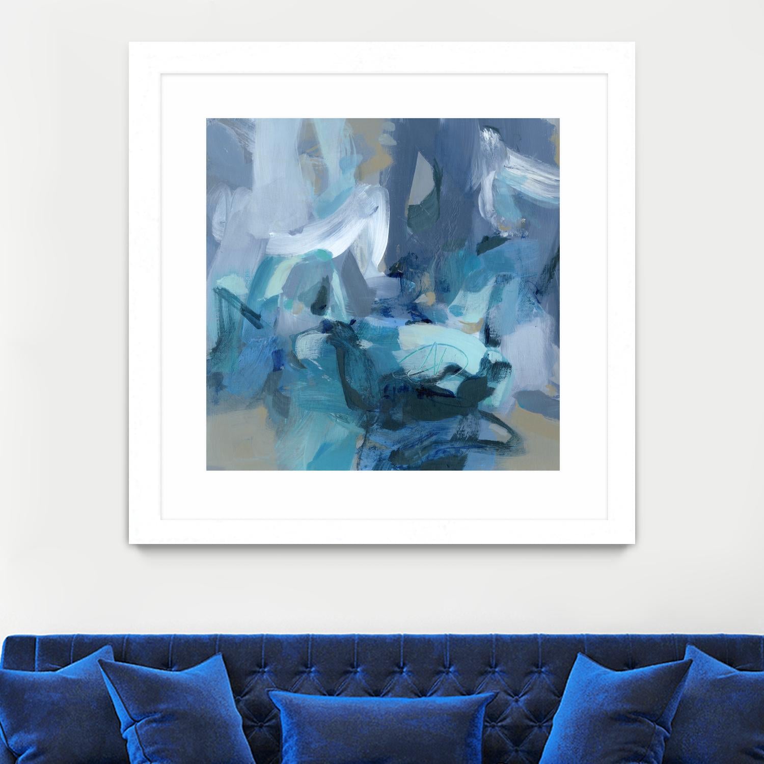 Abstract Blues II by Christina Long on GIANT ART - blue abstract