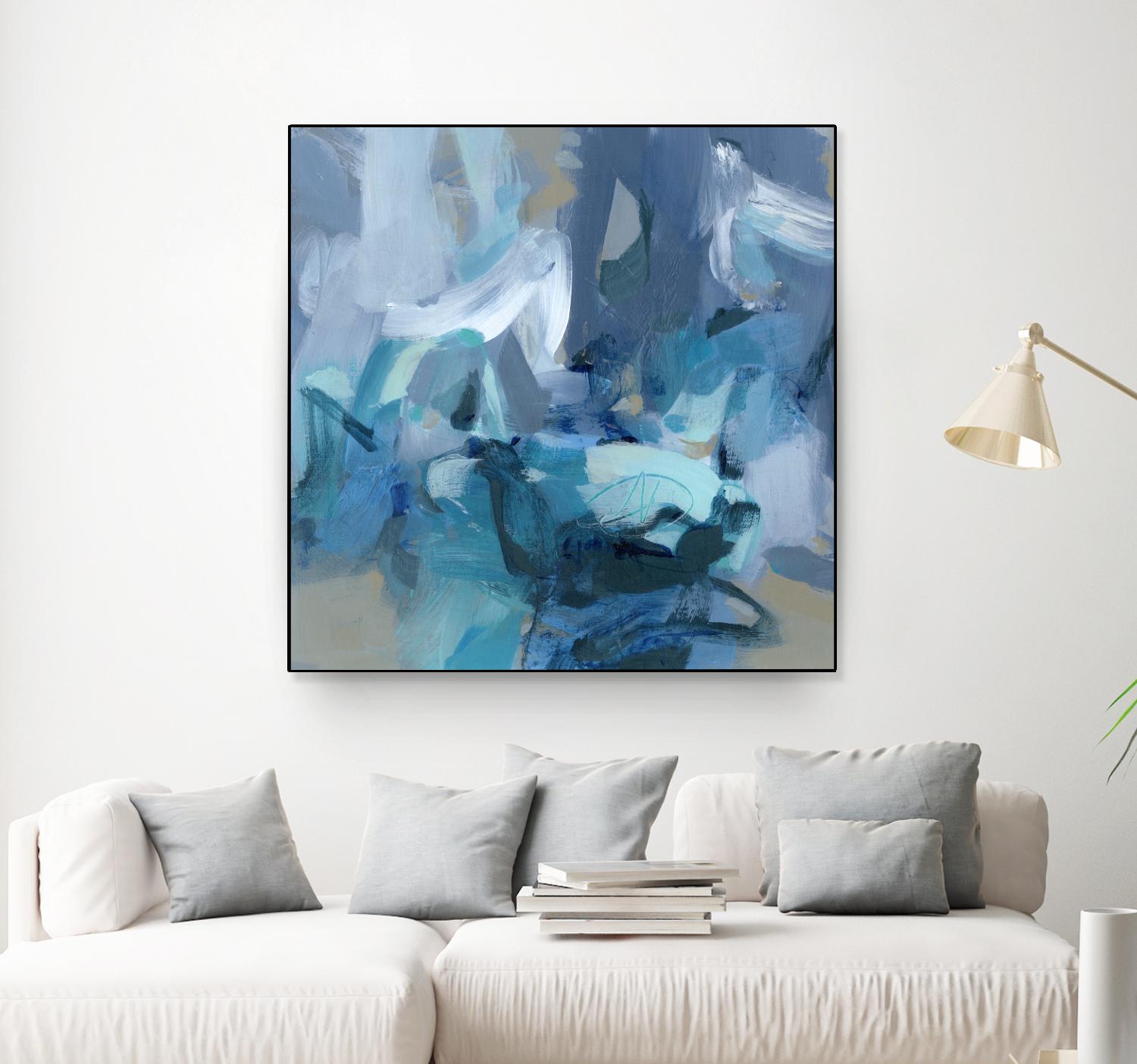 Abstract Blues II by Christina Long on GIANT ART - blue abstract
