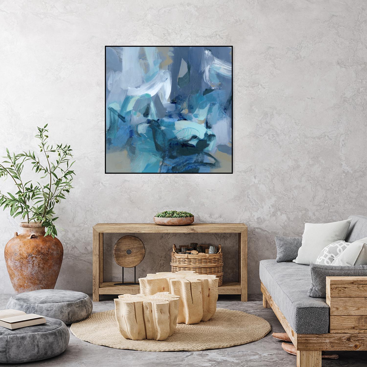 Abstract Blues II by Christina Long on GIANT ART - blue abstract