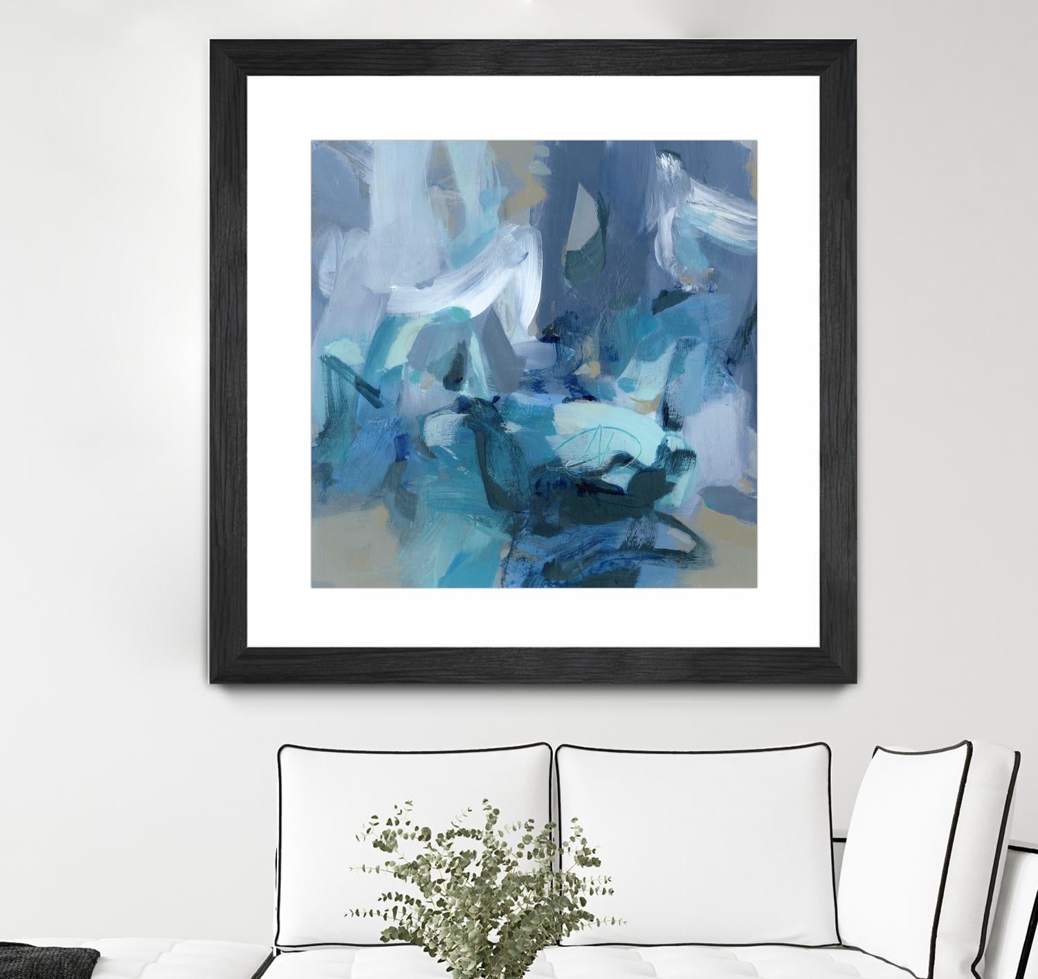 Abstract Blues II by Christina Long on GIANT ART - blue abstract