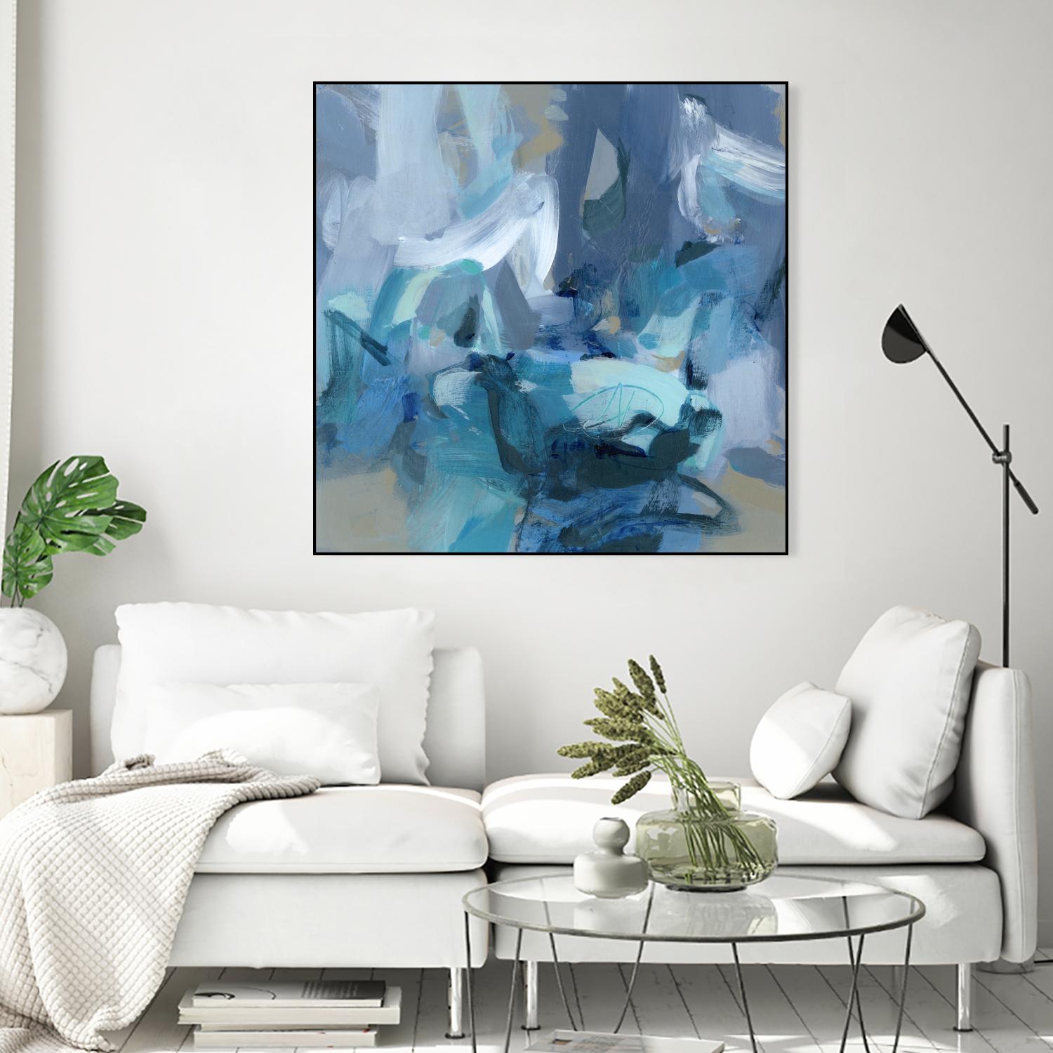 Abstract Blues II by Christina Long on GIANT ART - blue abstract