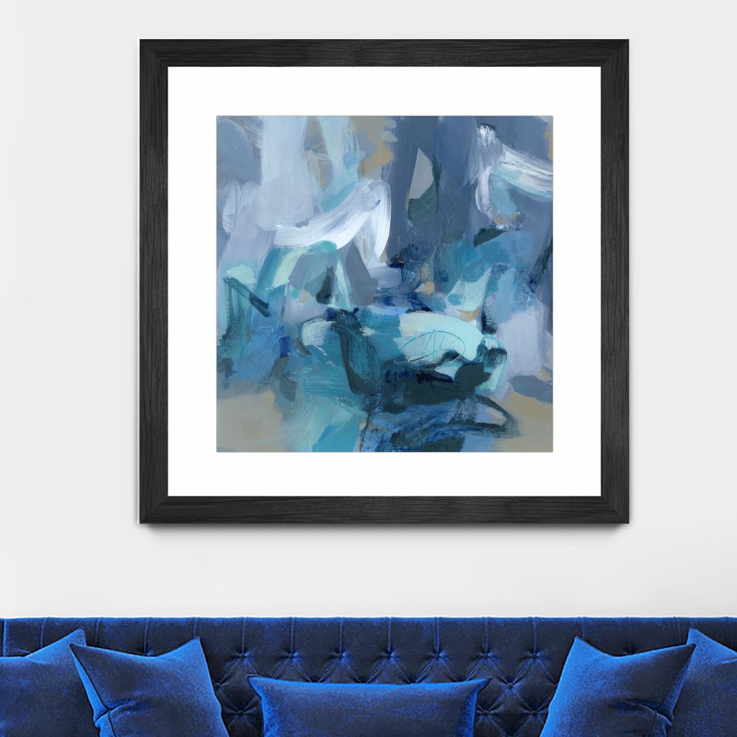 Abstract Blues II by Christina Long on GIANT ART - blue abstract